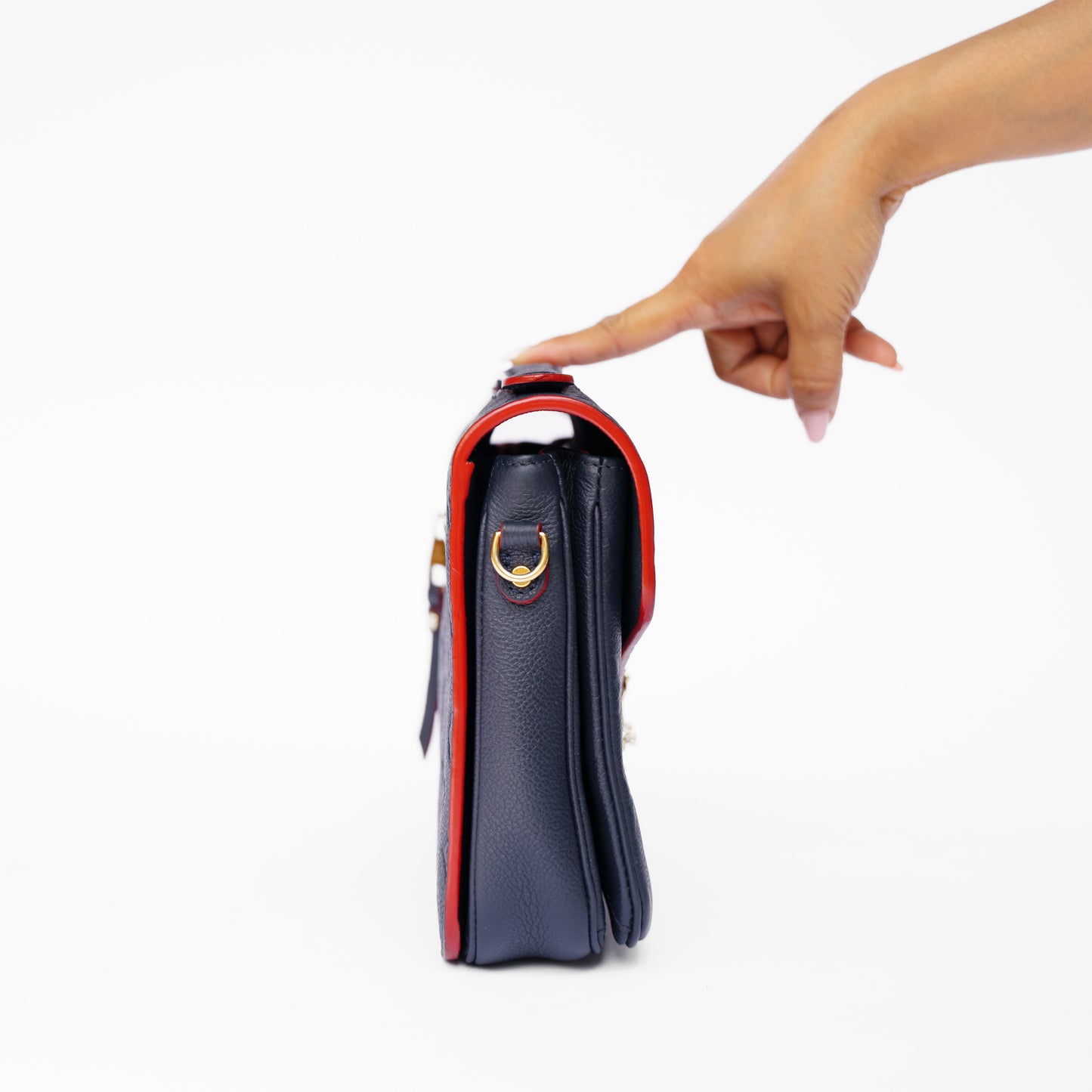 Louis Vuitton 2019 Pochette Metis in Marine Rouge Empreinte Leather  AR2129