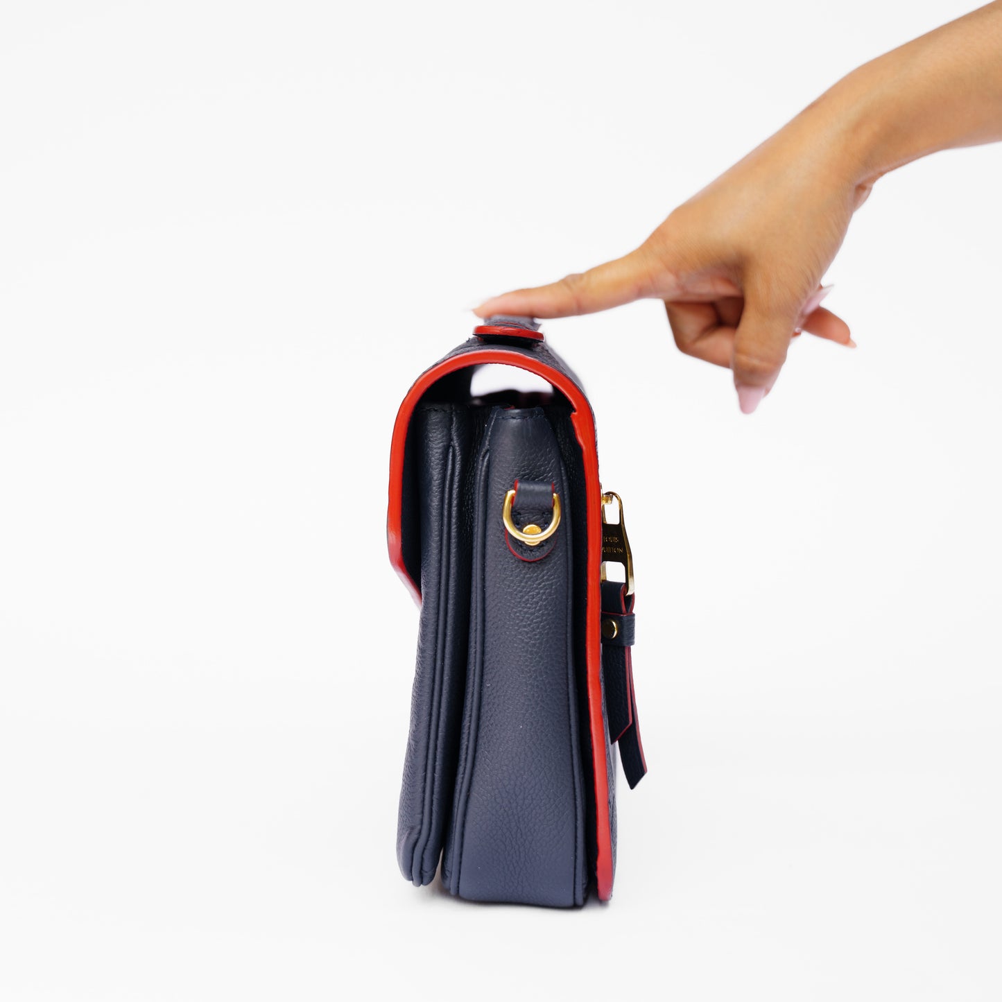Louis Vuitton 2019 Pochette Metis in Marine Rouge Empreinte Leather  AR2129