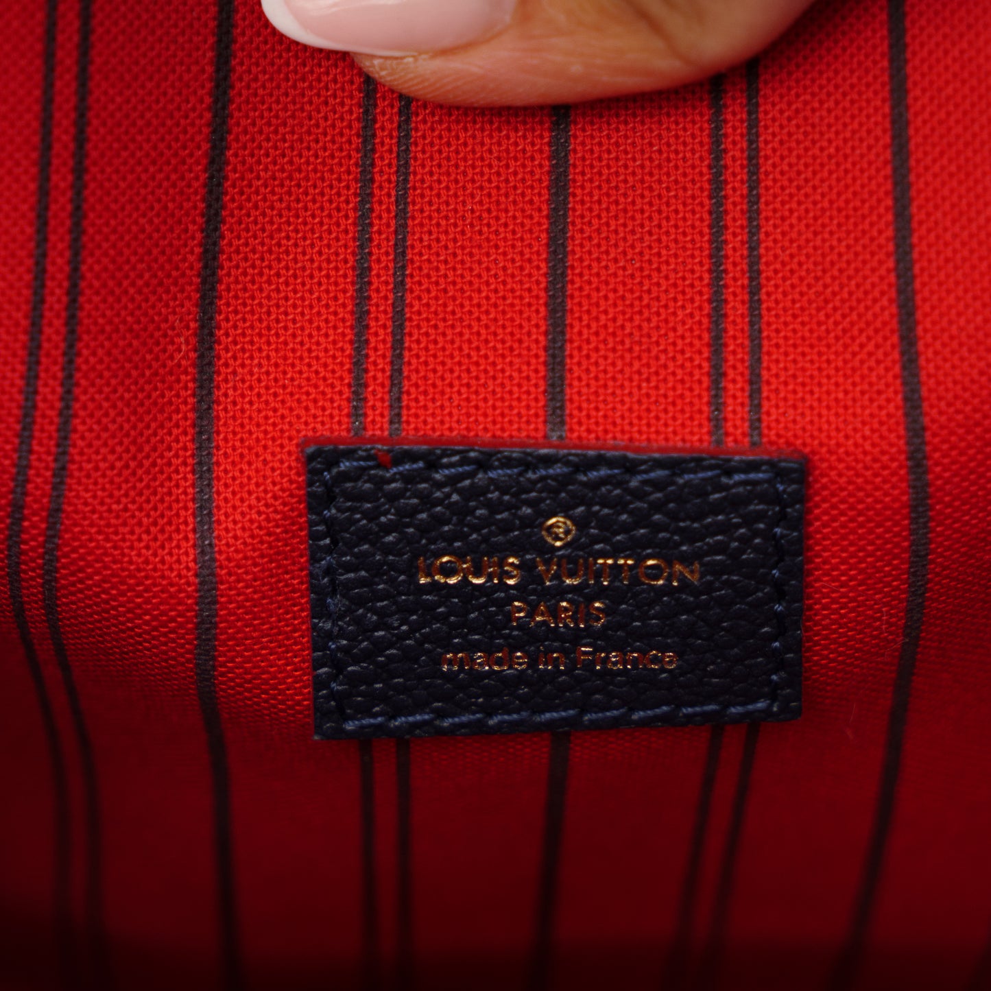 Louis Vuitton 2019 Pochette Metis in Marine Rouge Empreinte Leather  AR2129