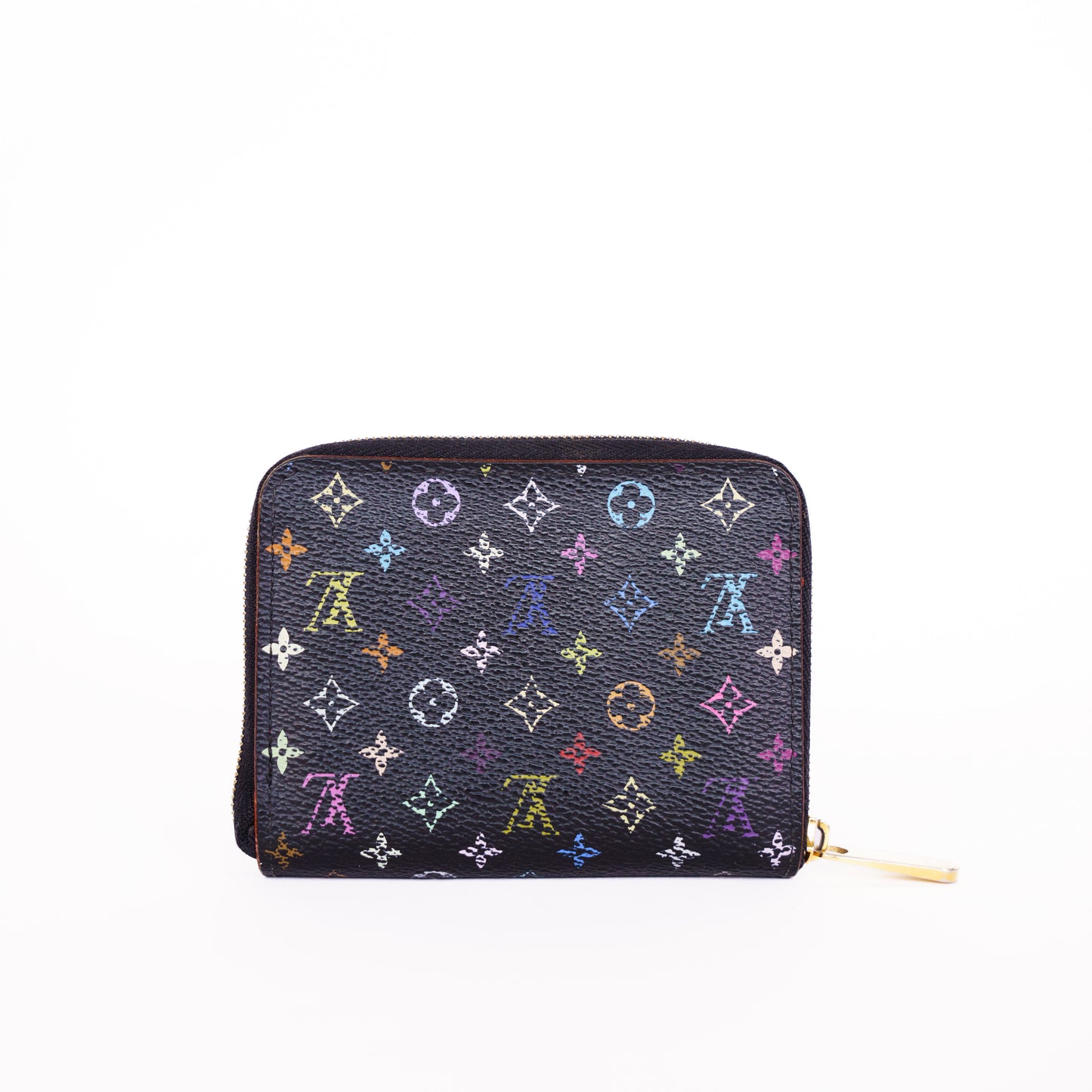 Louis Vuitton Black Multicolor Zippy Coin Purse Takashi Murakami 030626A238