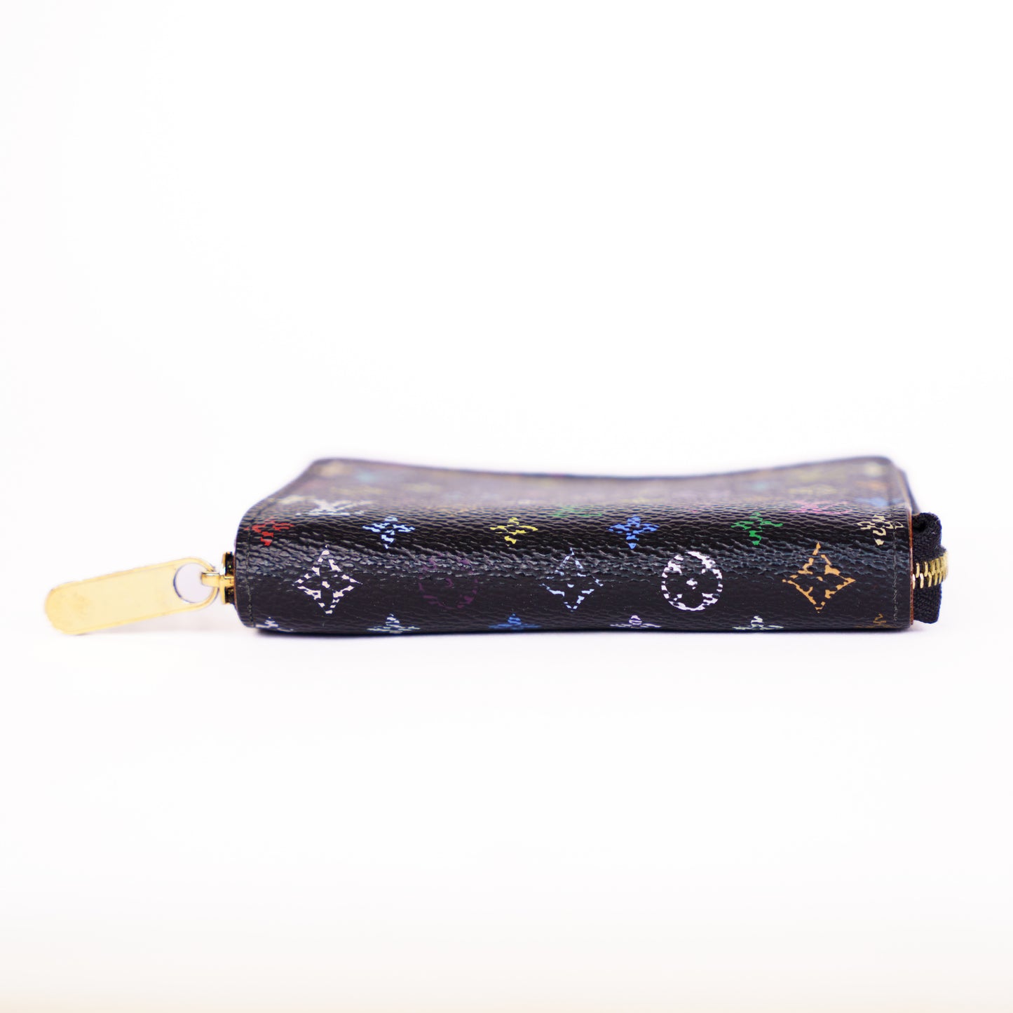 Louis Vuitton Black Multicolor Zippy Coin Purse Takashi Murakami 030626A238