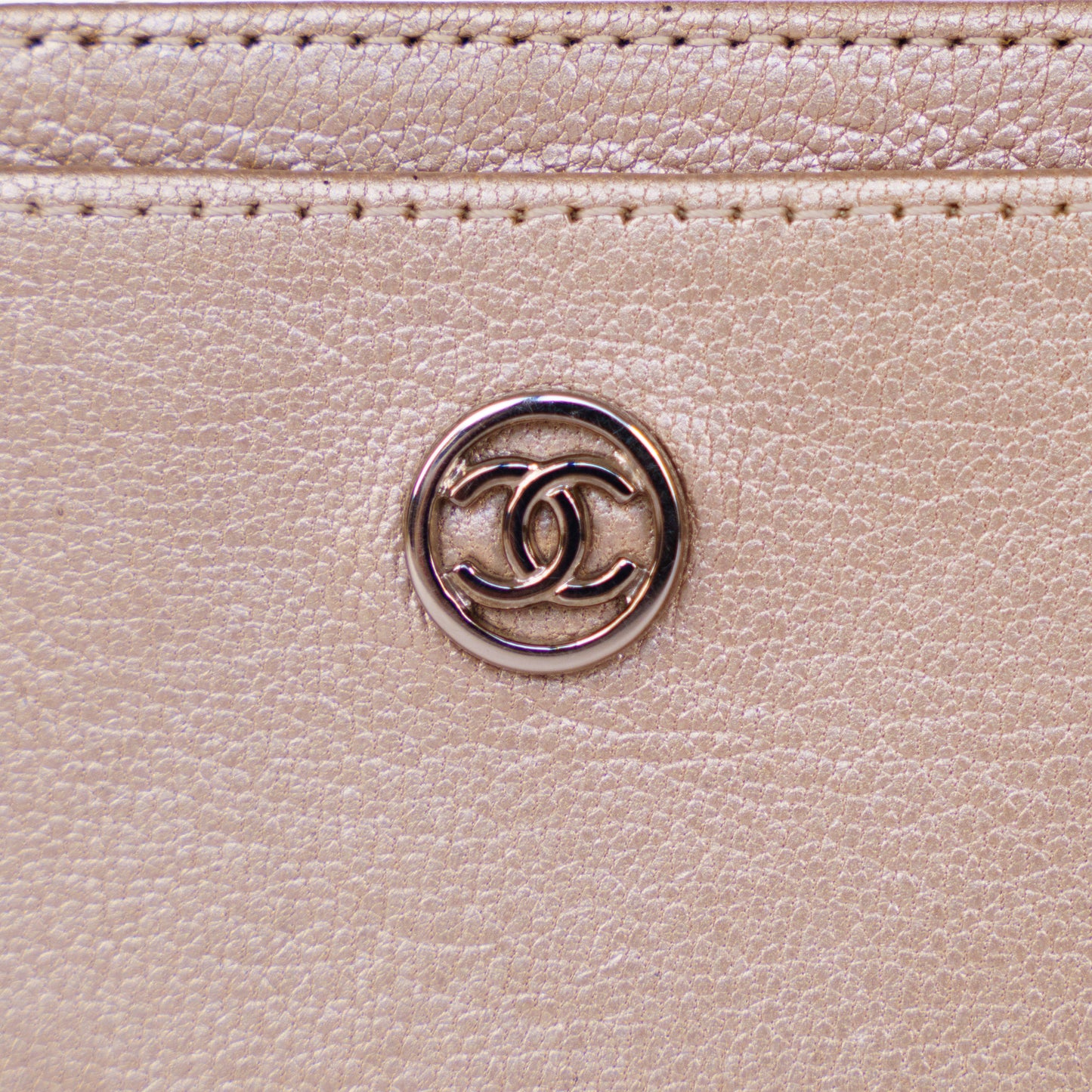 Chanel Cardholder in Beige Champagne 021224B287