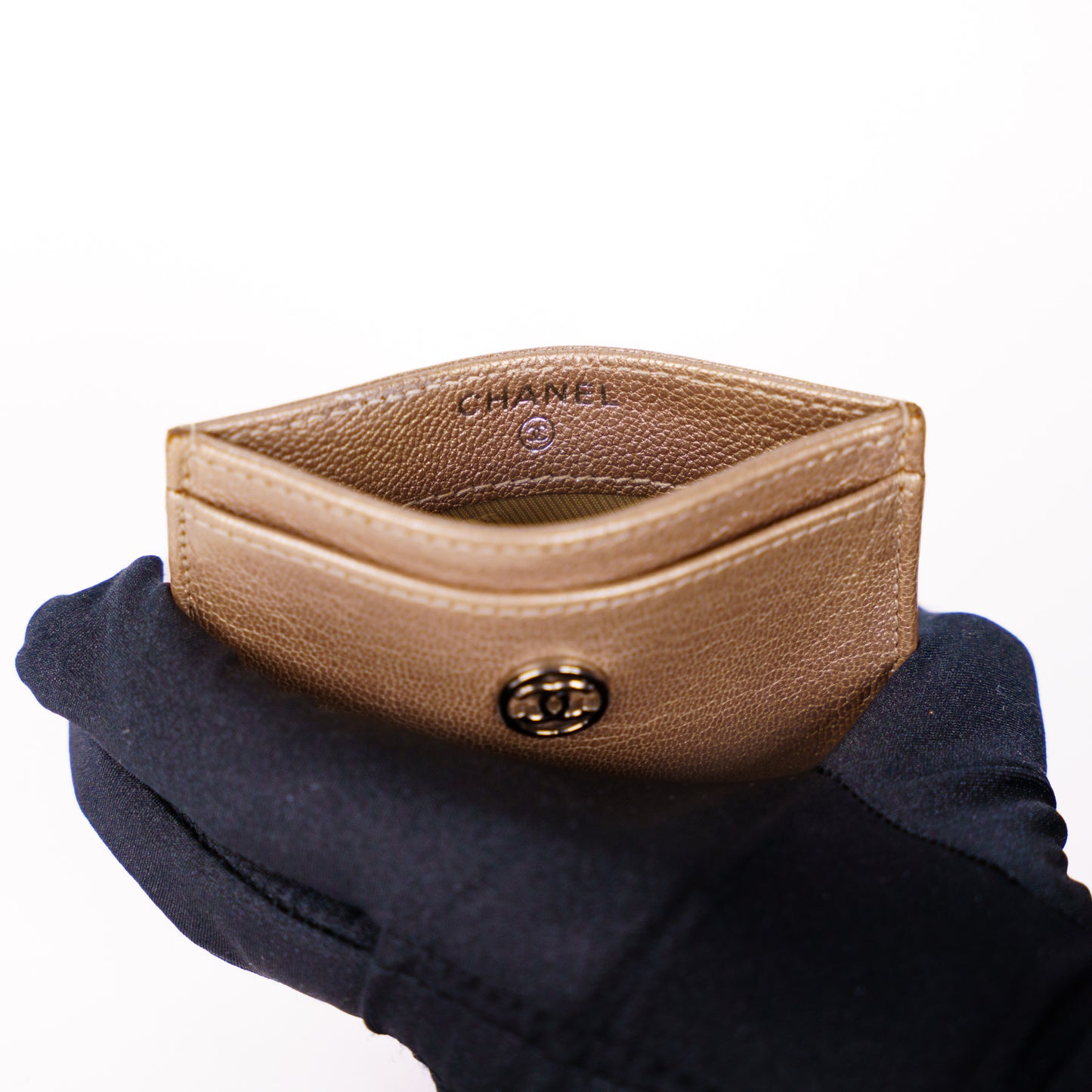 Chanel Cardholder in Beige Champagne 021224B287