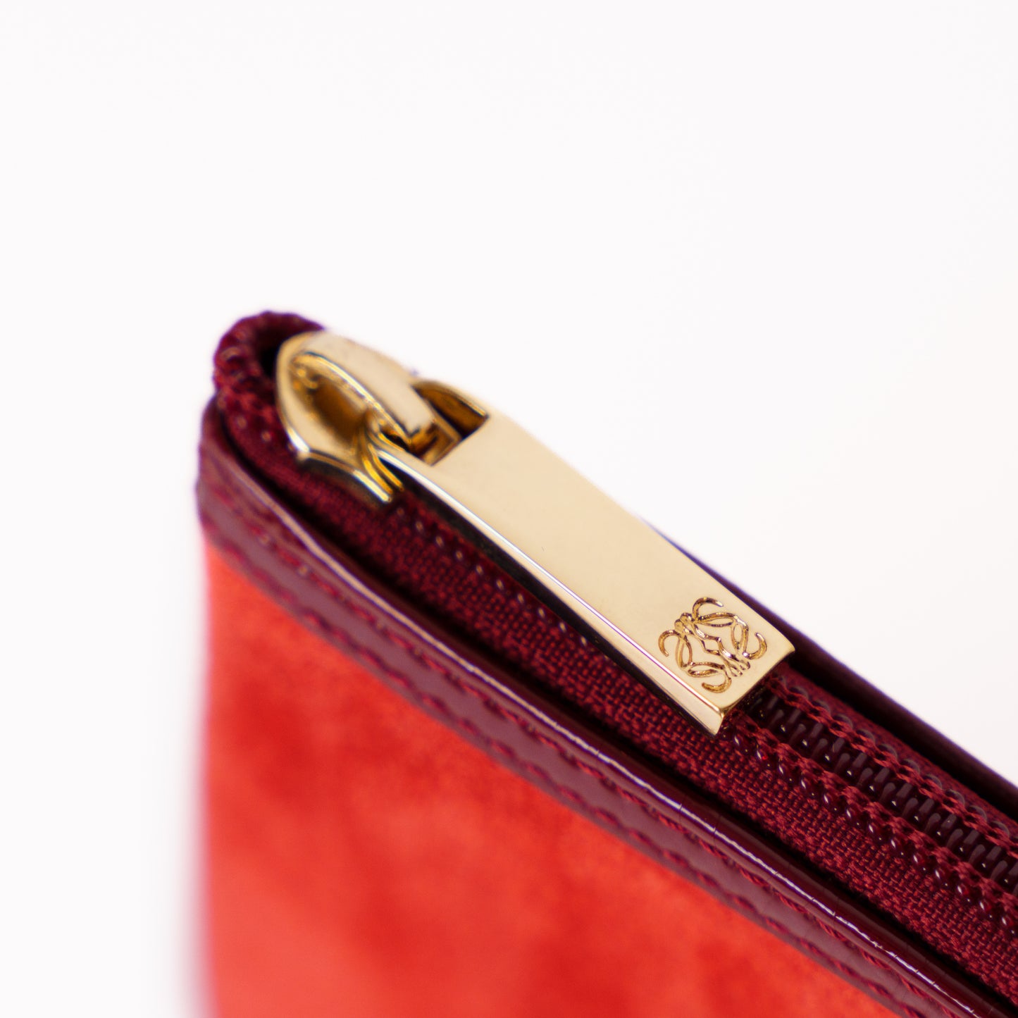 Loewe Suede Orange Cosmetic Pouch 021224B323