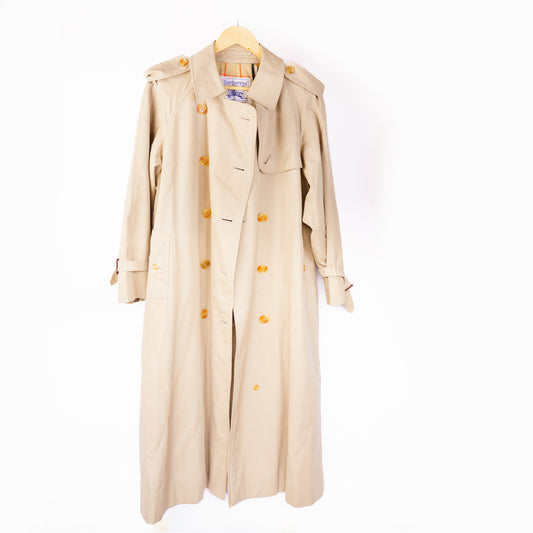 Burberry Mac Trench Coat in Beige House Check #114