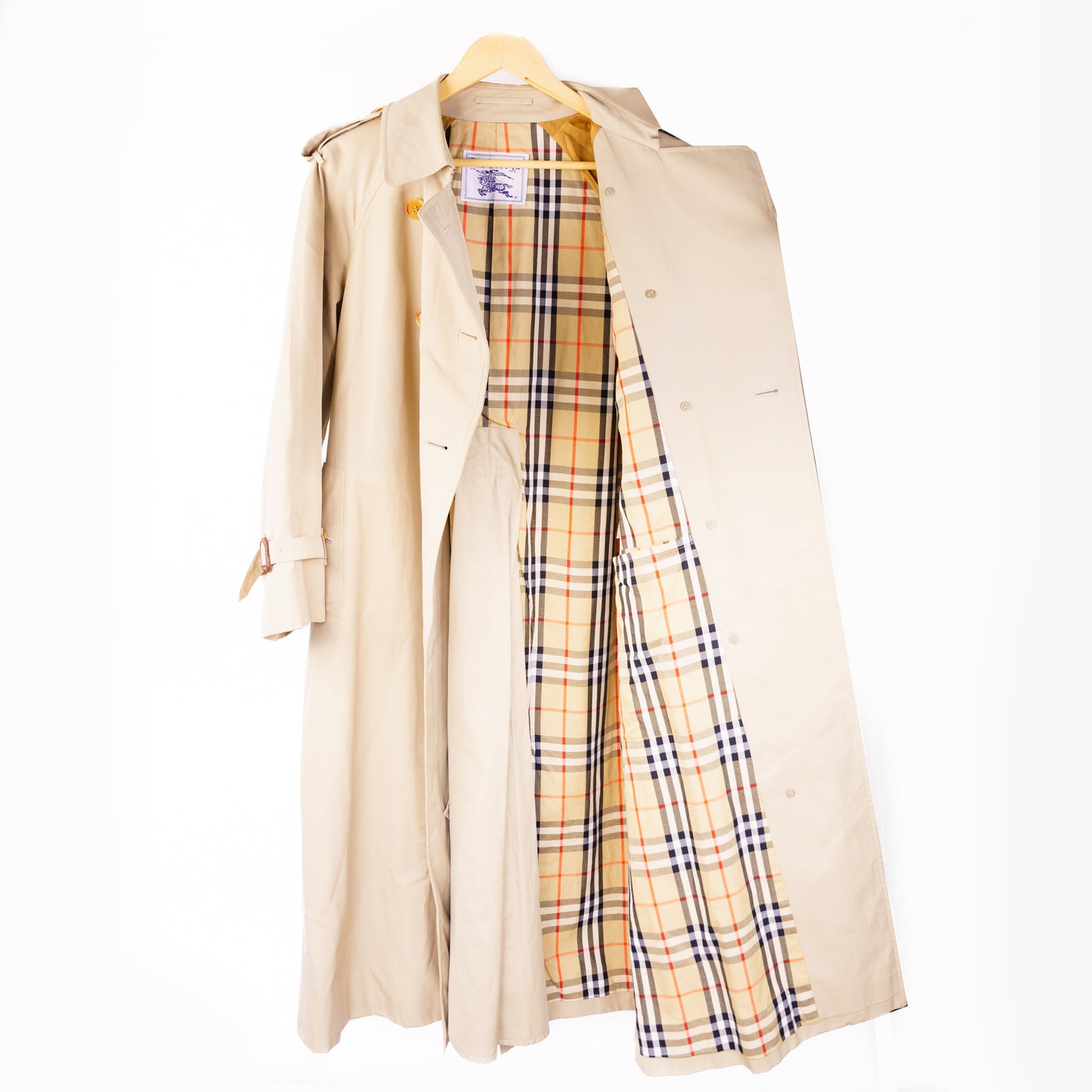 Burberry Mac Trench Coat in Beige House Check #114