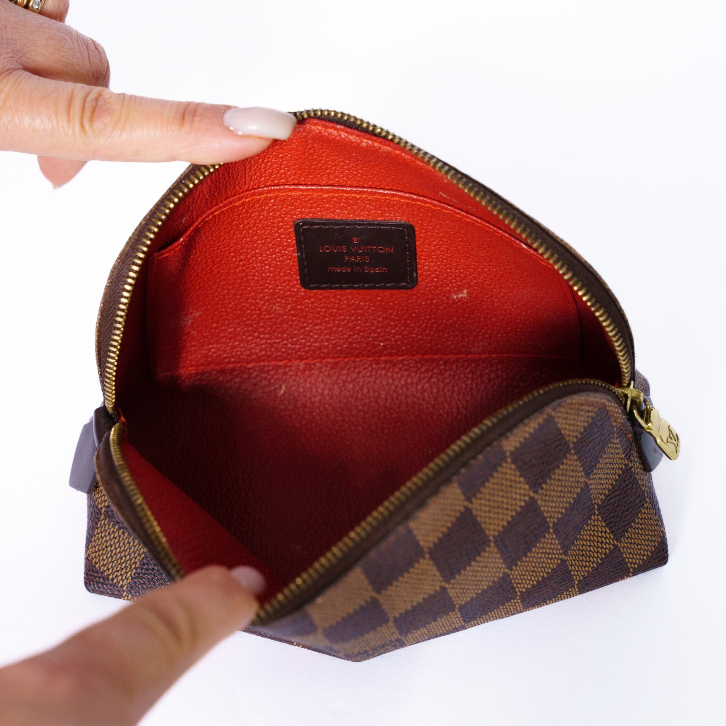 Louis Vuitton 2003 Cosmetic Pouch Damier Ebene CA0033