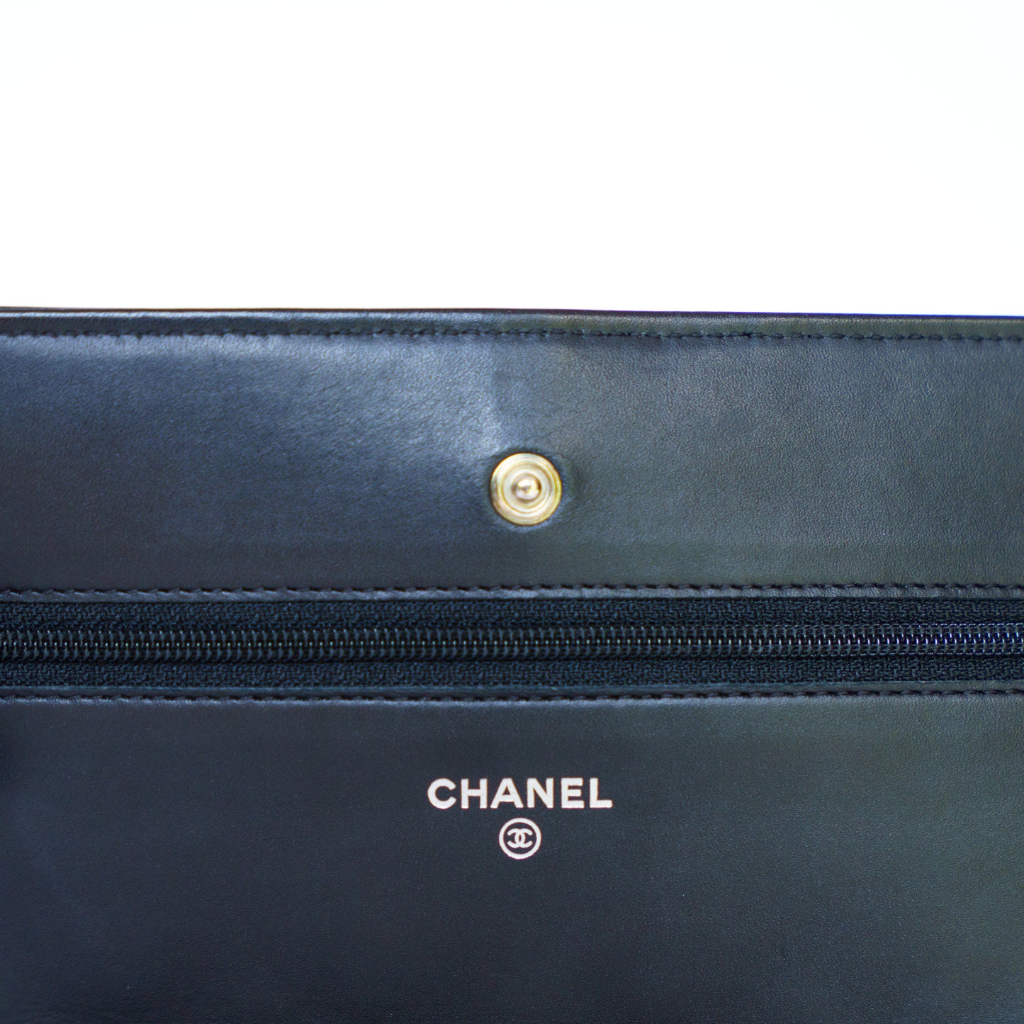 Chanel Wallet on Chain WOC in Black Patent Leather with Silver Hardware