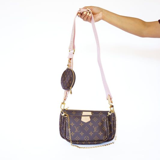Louis Vuitton Monogram Multi Pochette Accesoires in Rosa Chiaro