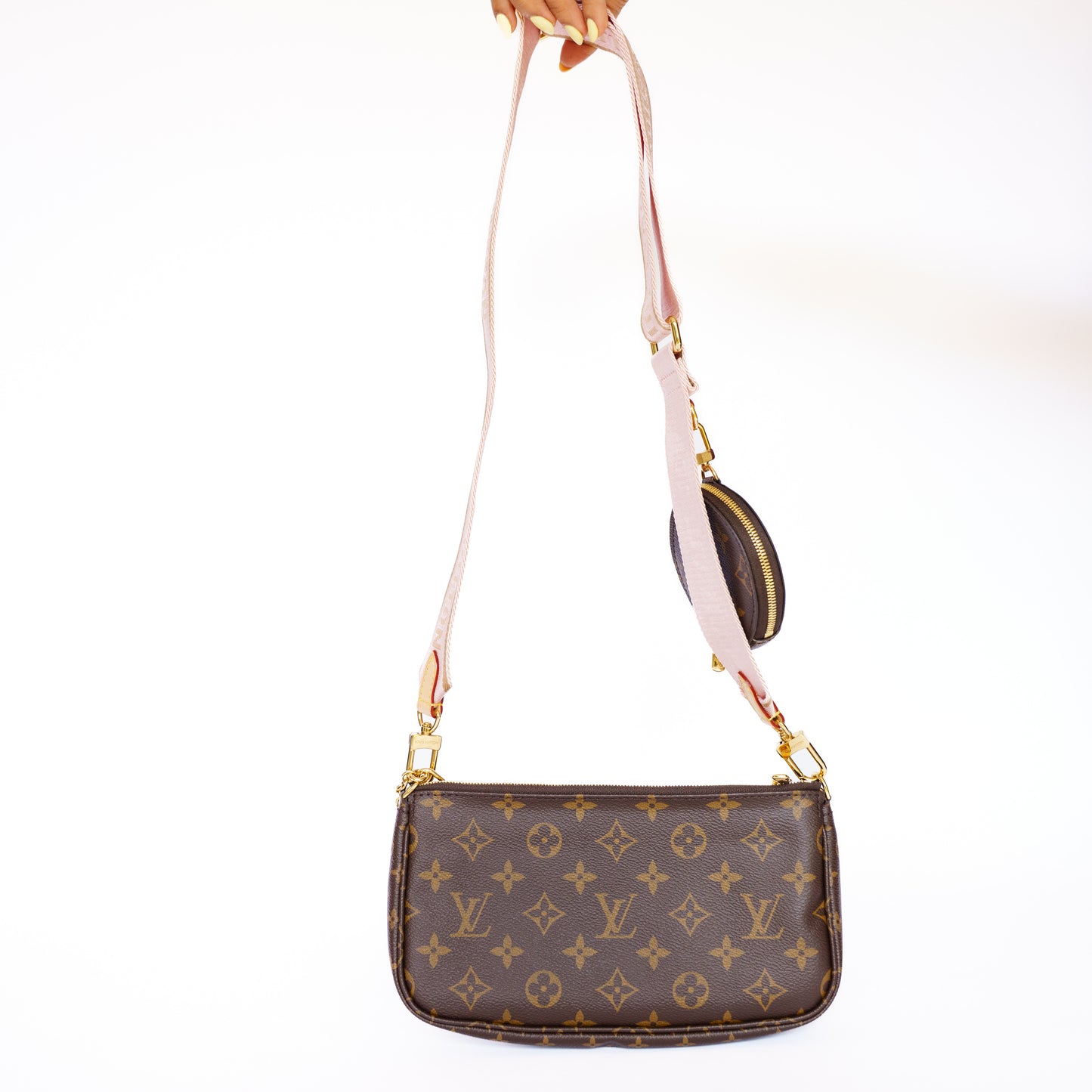 Louis Vuitton Monogram Multi Pochette Accesoires in Rosa Chiaro