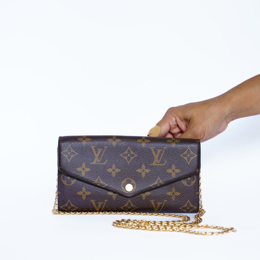 Louis Vuitton Monogram Sarah Wallet with Conversion Kit