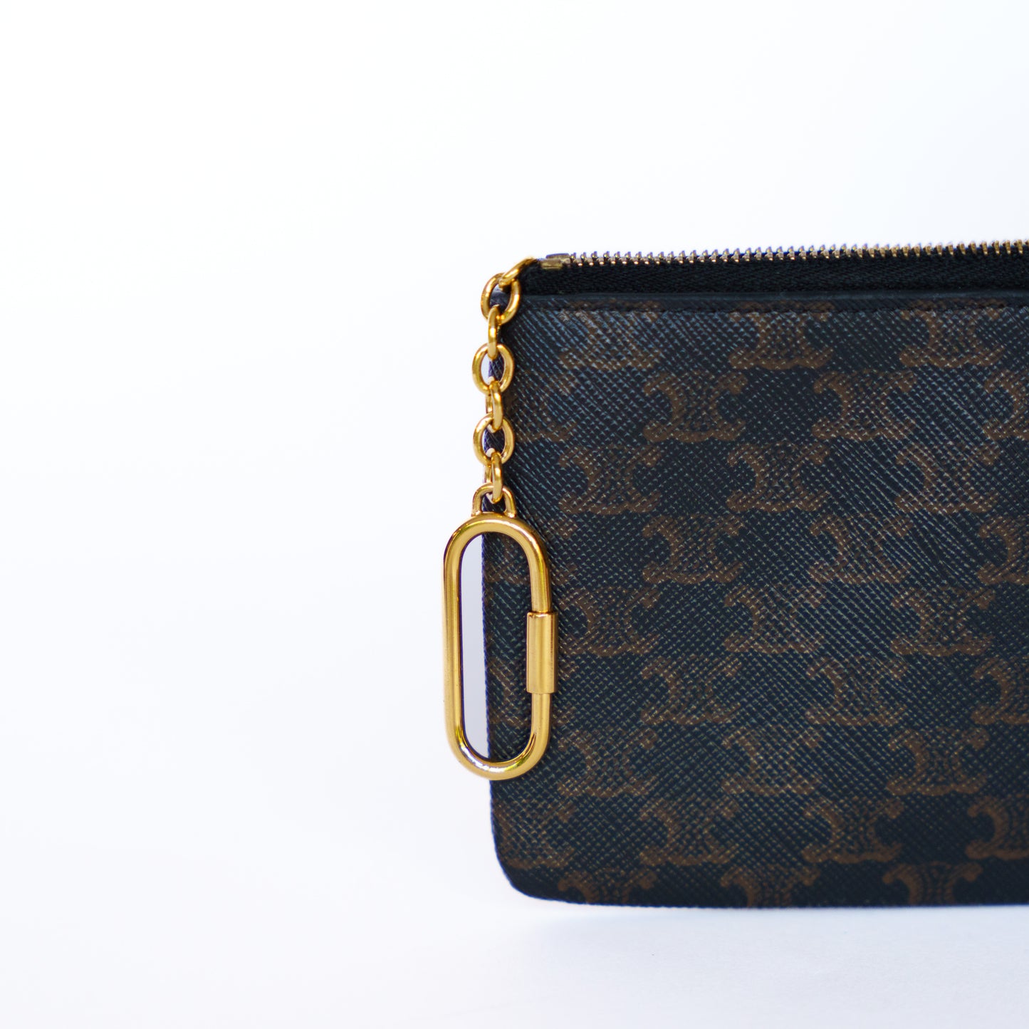 Celine Triomphe Coin Card Zippered Pouch