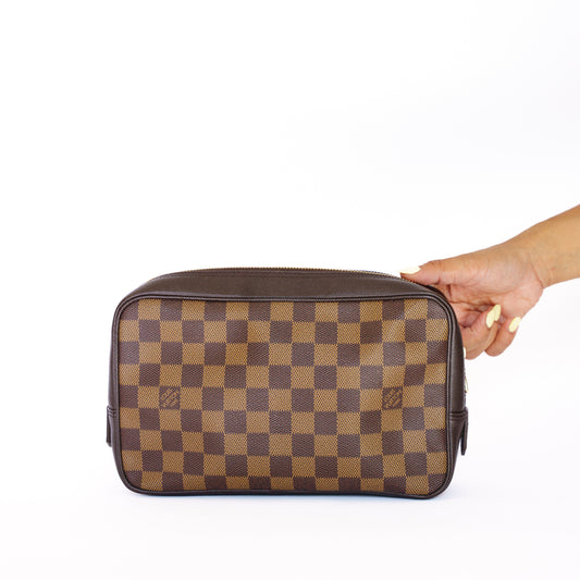Louis Vuitton 1998 Damier Ebene Trousse Toilette 25 CA0918