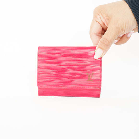 Louis Vuitton Business Card Holder in Red Epi Leather 050526A09