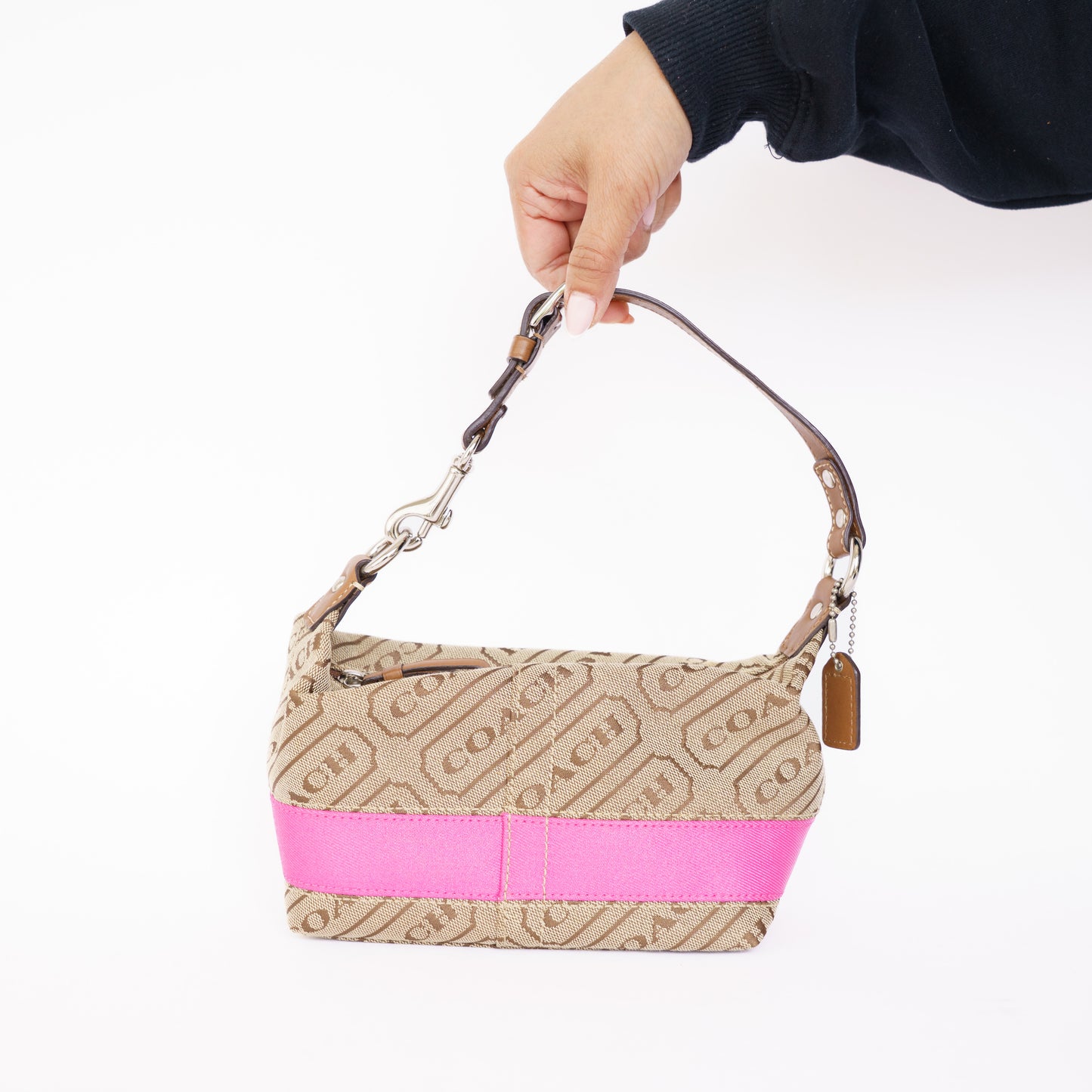 Coach Small Shouloder Bag Brown Pink 050526Z11