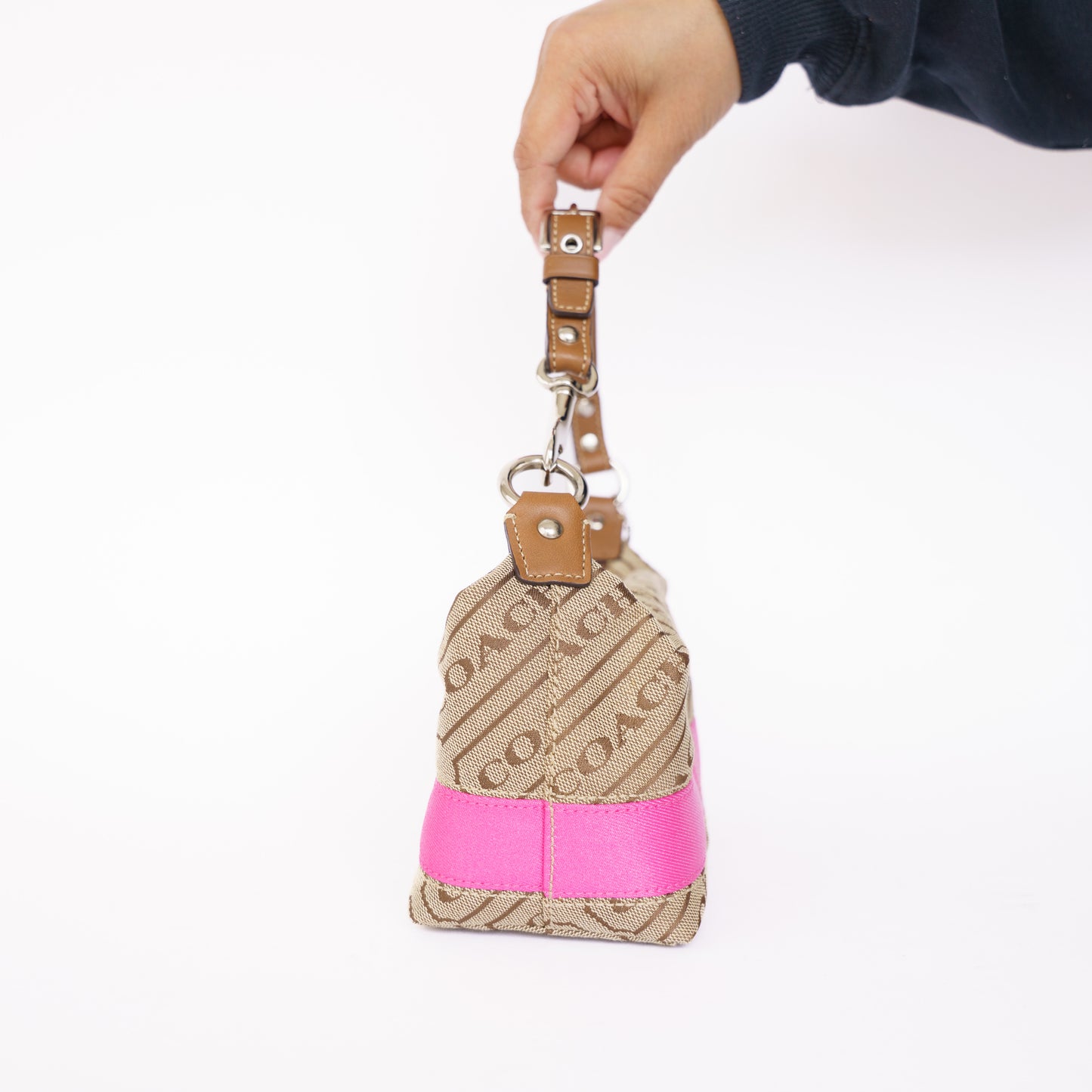 Coach Small Shouloder Bag Brown Pink 050526Z11