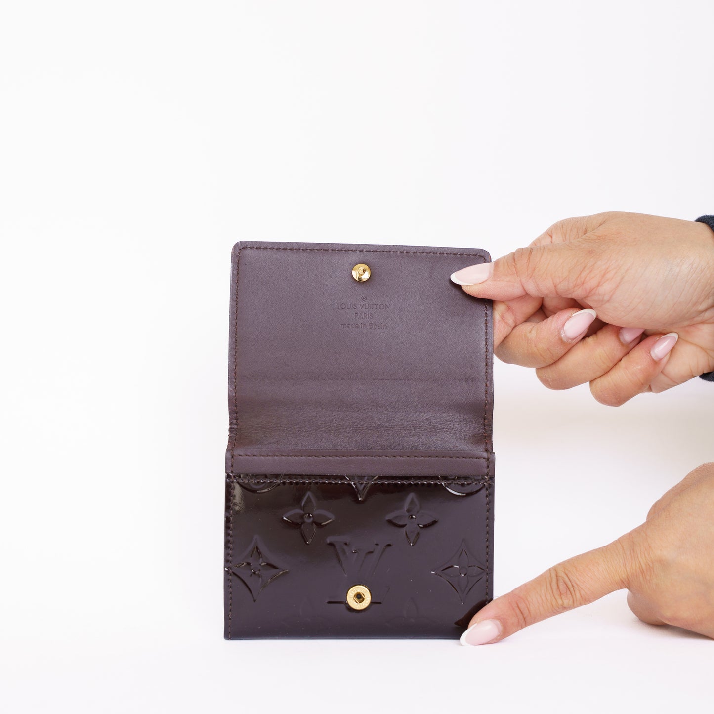 Louis Vuitton Business Card Holder in Vernis Amarante 050526A10