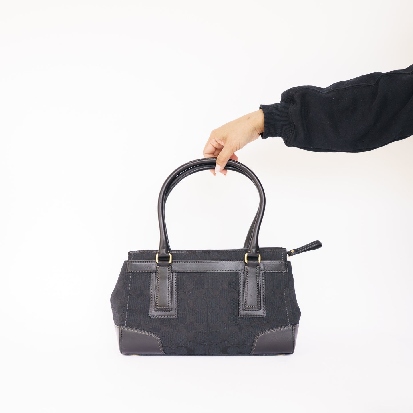 Coach Black Canvas Shoulder Bag 050526Z06