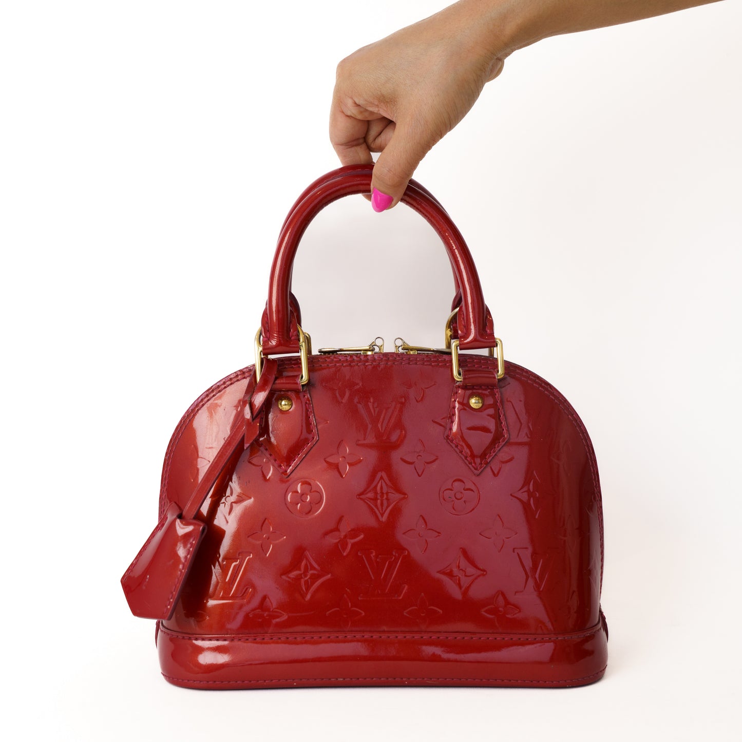 Louis Vuitton Alma BB in Cherry Red Vernis MI1193 060226B04