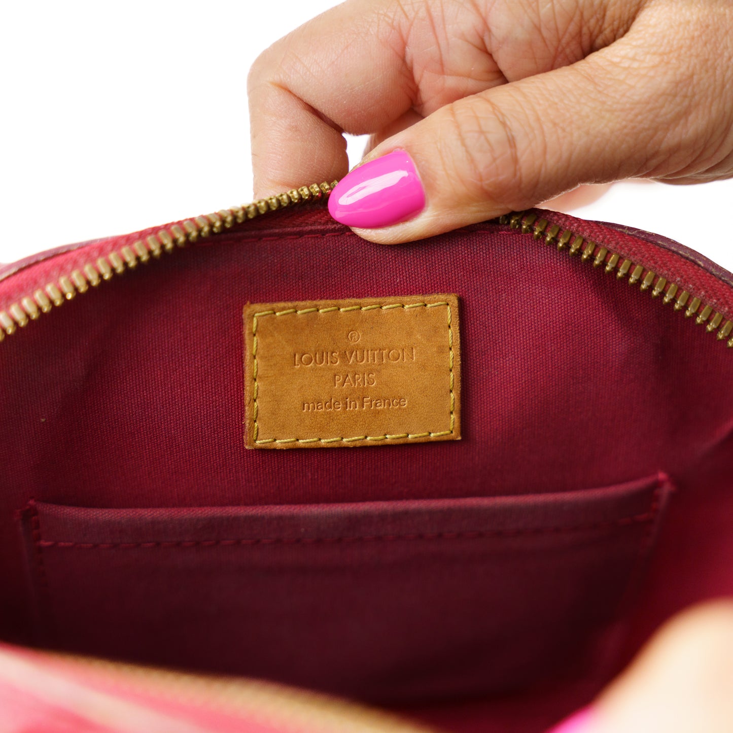 Louis Vuitton Alma BB in Cherry Red Vernis MI1193 060226B04