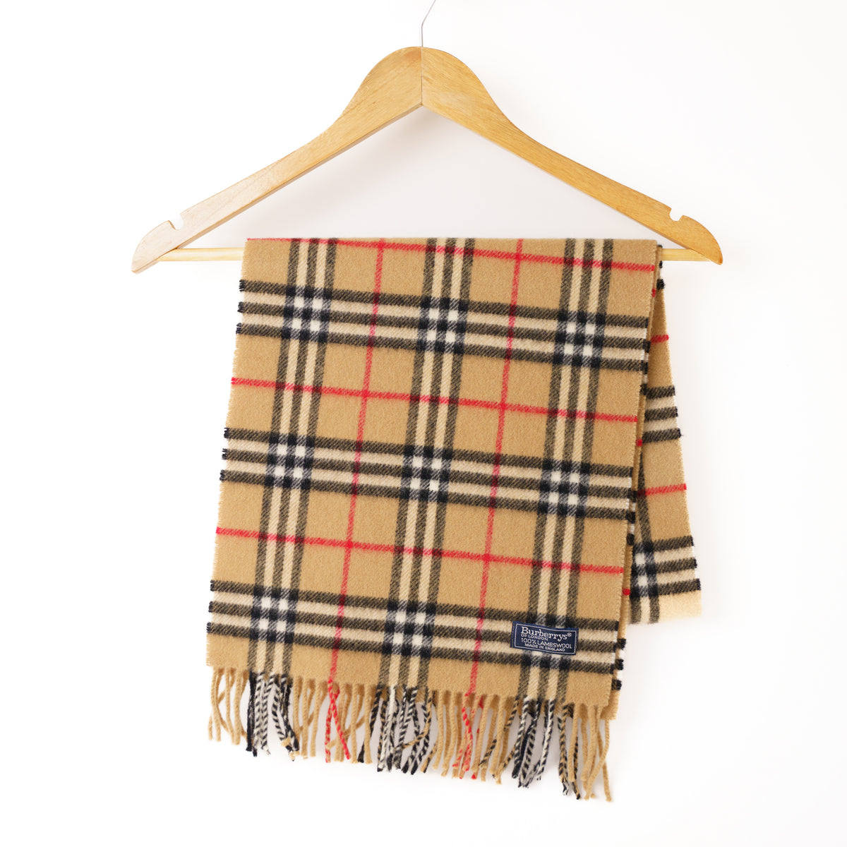 Burberry Scarf Beige Check 100% Cashmere 050226C20