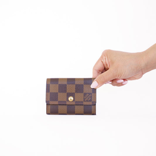 Louis Vuitton Porte Monnaie Plat Coin Case in Damier Ebene MI1021 050326N15