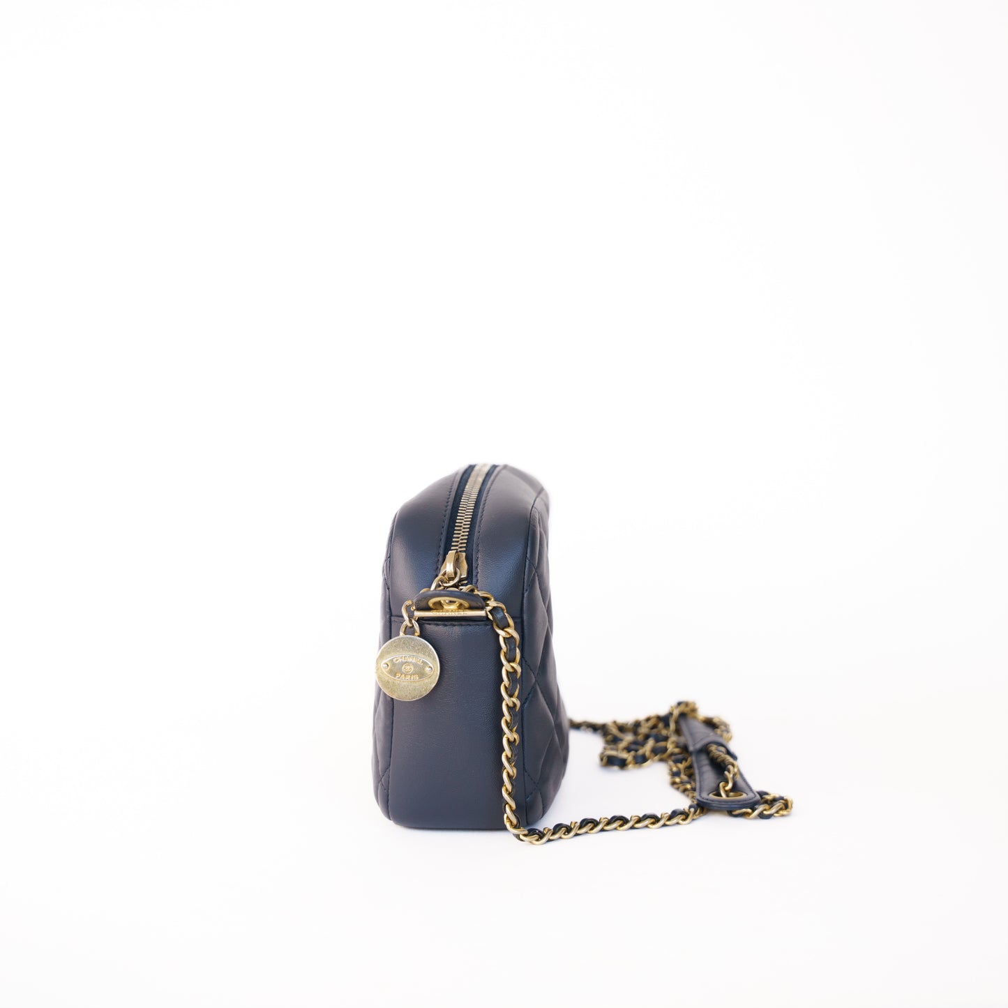 Chanel Quilted Lambskin Camera Bag in Navy 050326B03