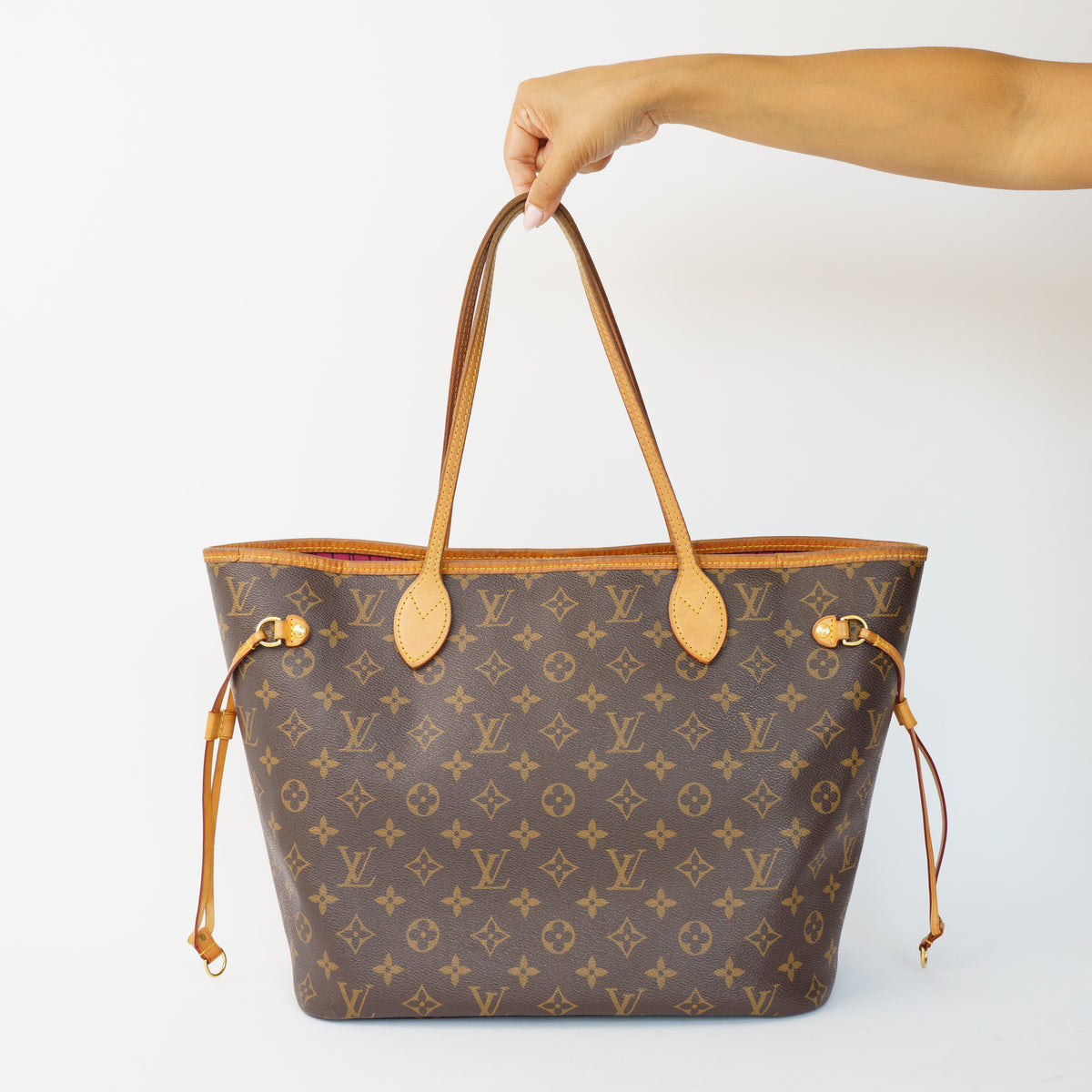 Louis Vuitton Neverfull MM in Monogram with Fuchsia Interior 061026A11
