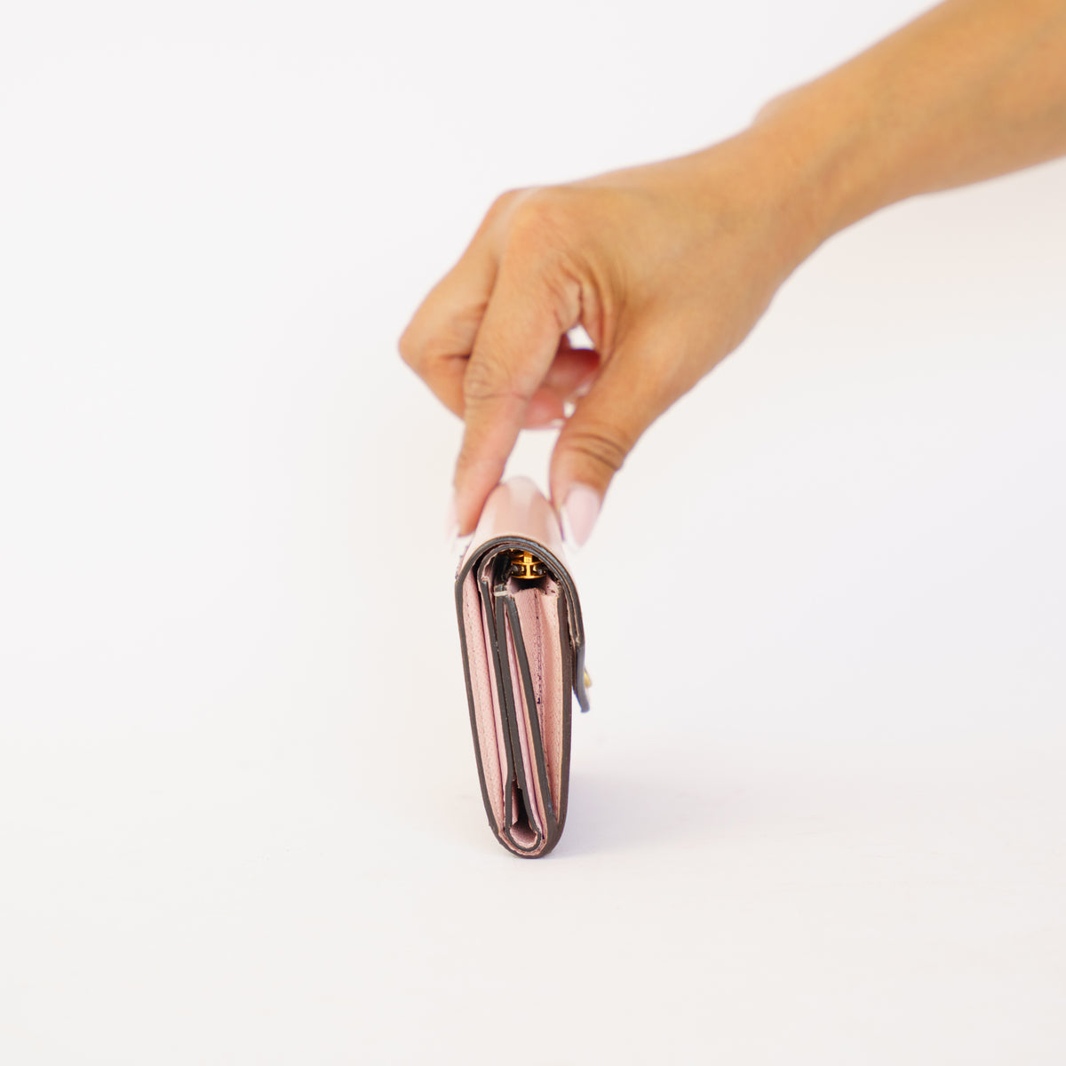 Louis Vuitton Zoe Wallet in Monogram Canvas with Rose Ballerine Interior 061026A25