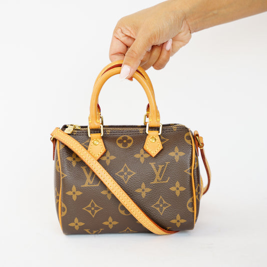 Louis Vuitton Nano Speedy in Monogram Canvas 061026P13