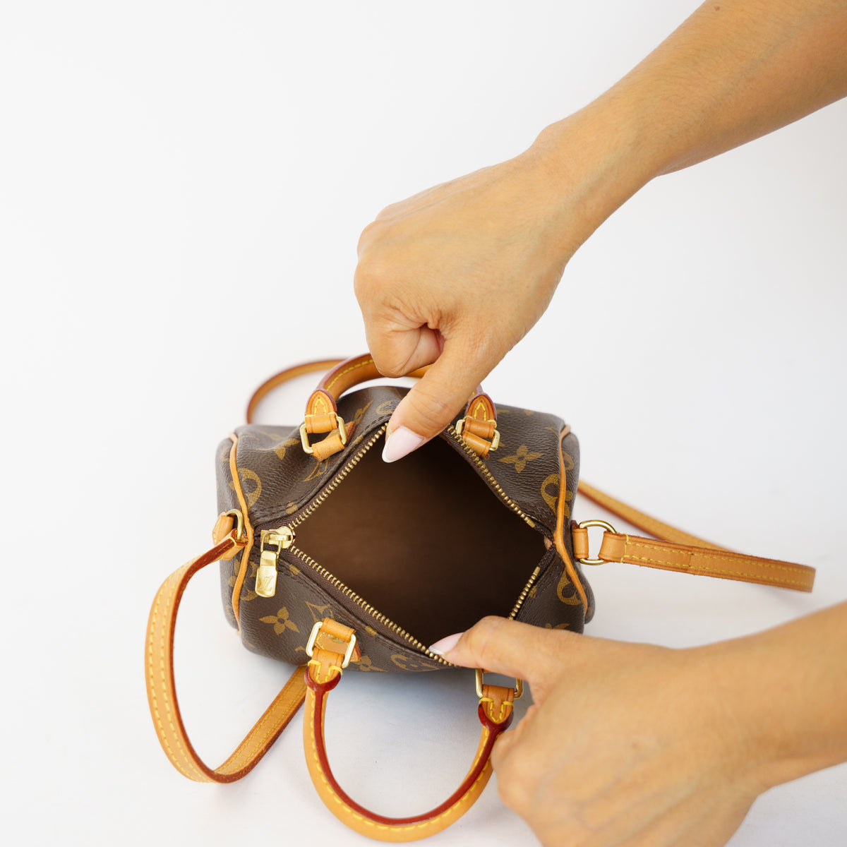 Louis Vuitton Nano Speedy in Monogram Canvas 061026P13