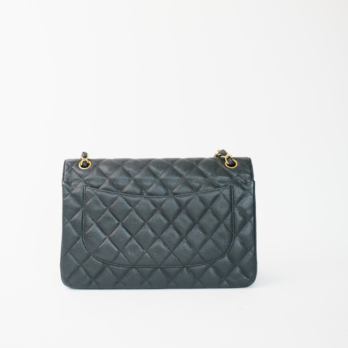 Chanel Classic Jumbo Flap in Black Caviar Leather in Gold Hardware 061026A07