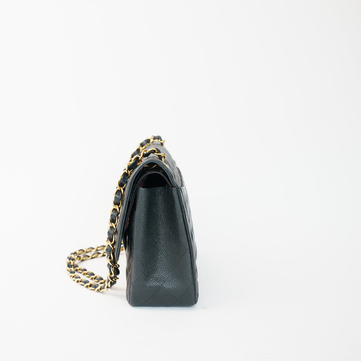 Chanel Classic Jumbo Flap in Black Caviar Leather in Gold Hardware 061026A07