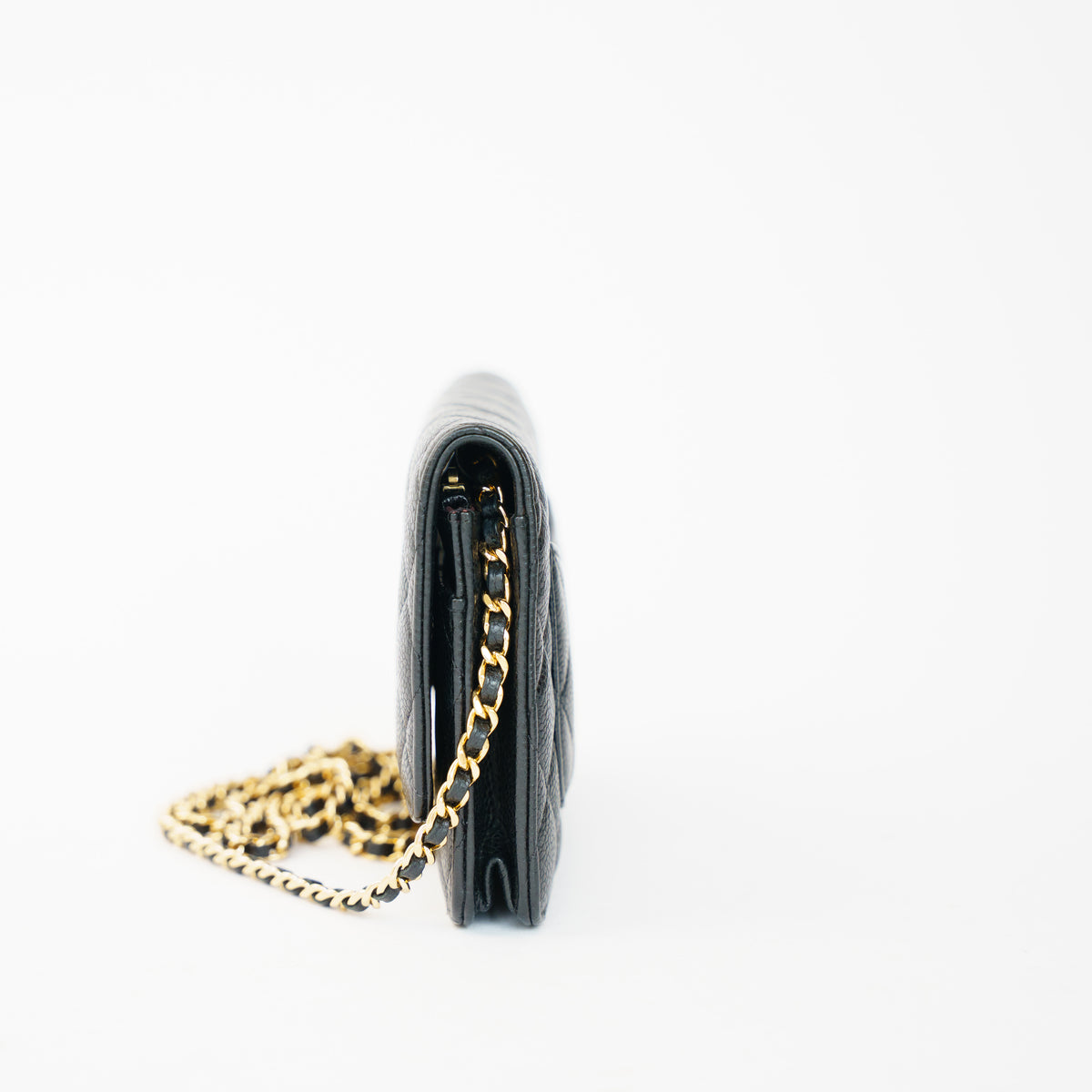 Chanel Wallet on Chain WOC in Black Caviar Leather with Gold Hardware 061026A09