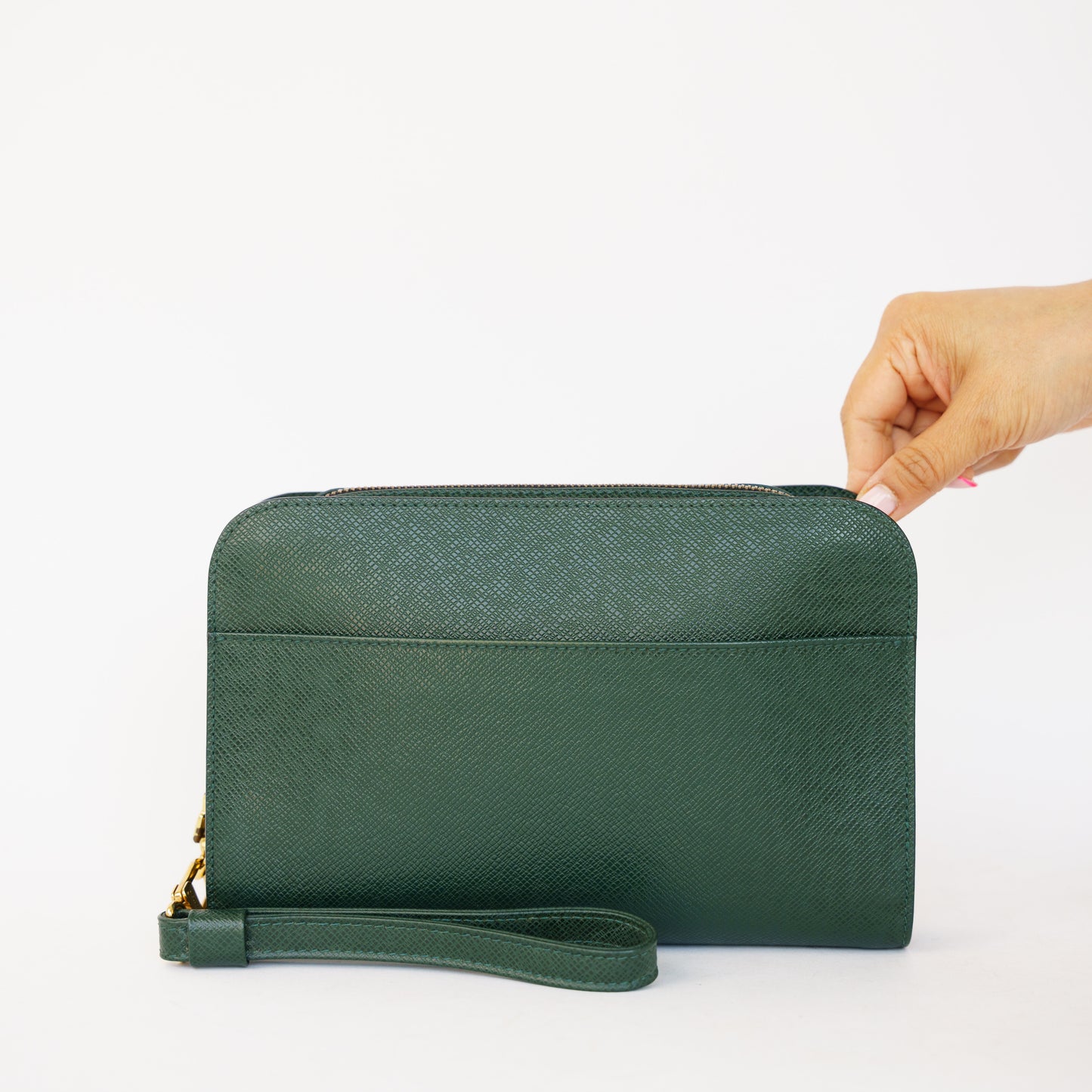 Louis Vuitton Orsay Clutch in Green Taiga Leather VI1907