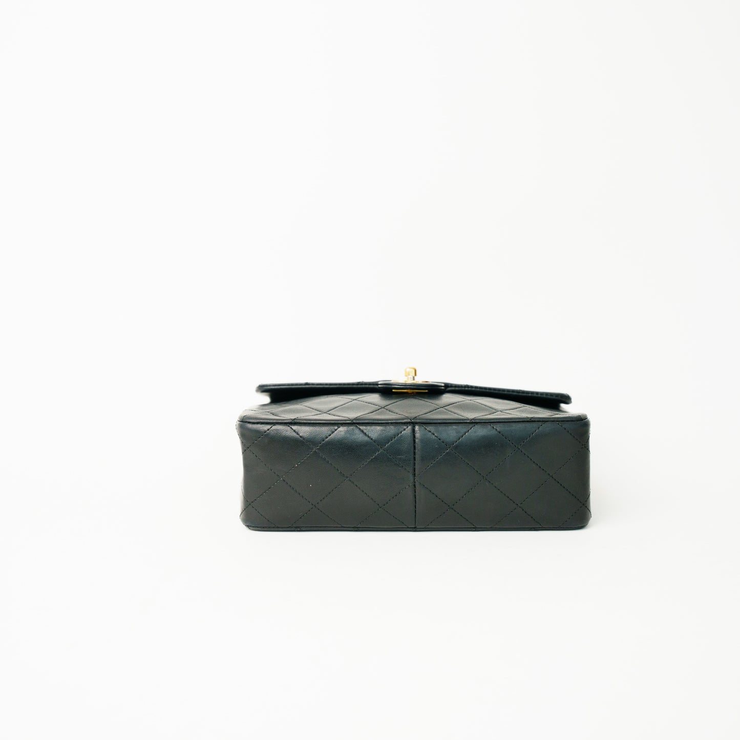 Chanel Classic Flap Mini Square in Black Lambskin with 24K Gold Hardware 090626G01