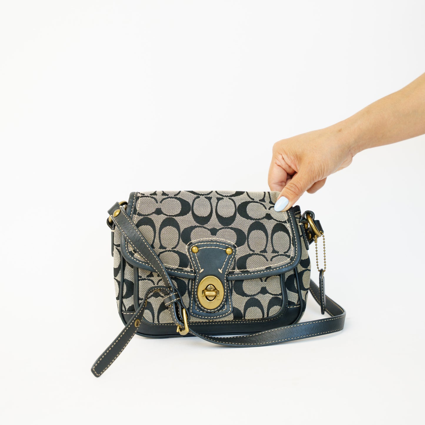 Coach Legacy Signature Crossbody in Navy 090626S11