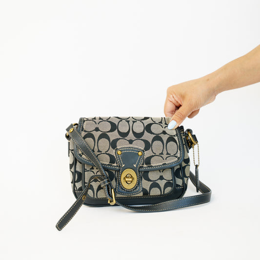 Coach Legacy Signature Crossbody in Navy 090626S11