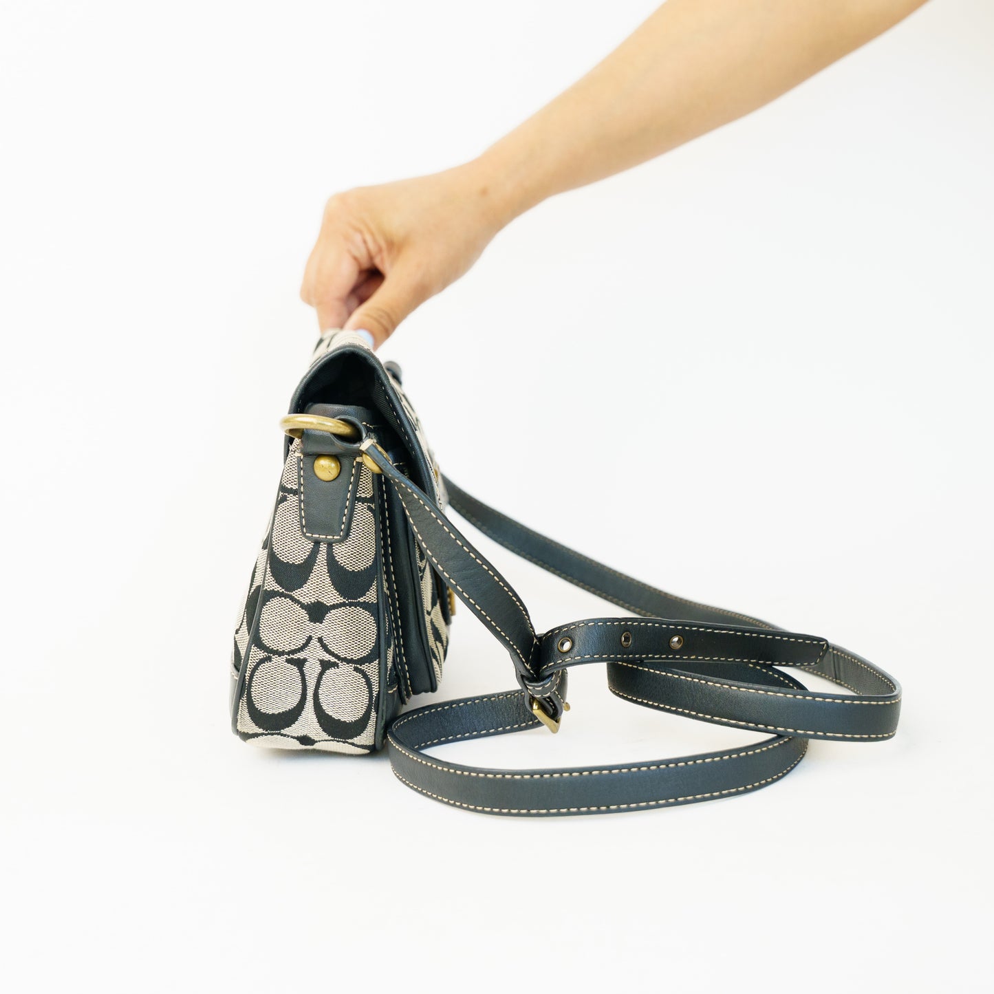 Coach Legacy Signature Crossbody in Navy 090626S11