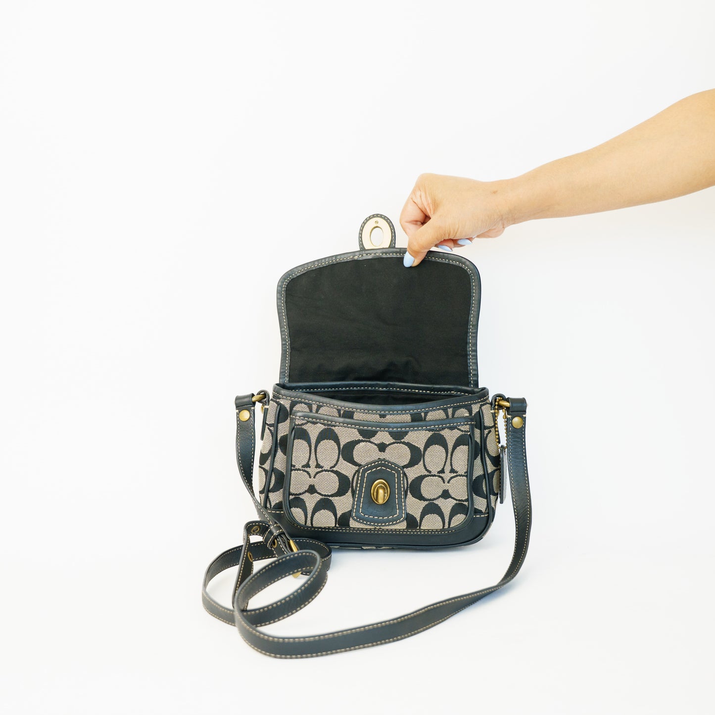 Coach Legacy Signature Crossbody in Navy 090626S11