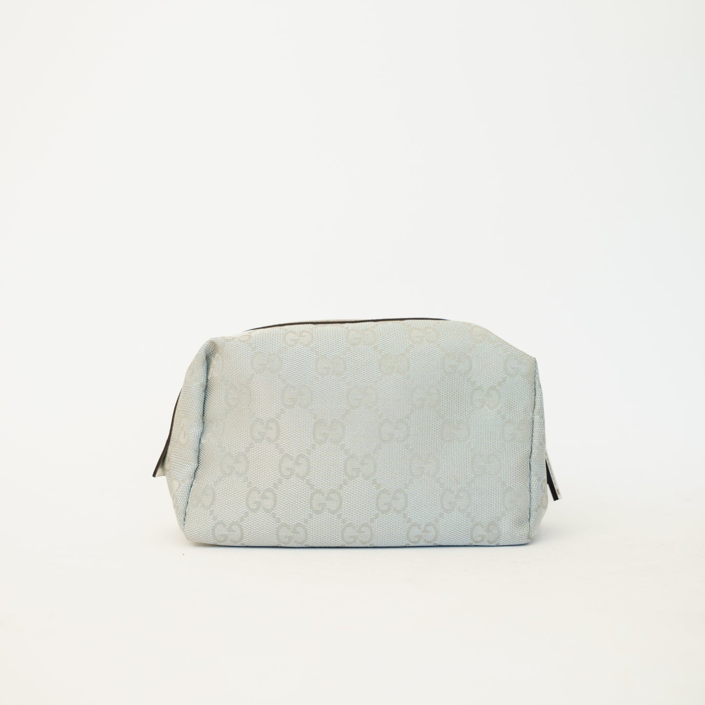 Gucci Cosmetic Makeup Pouch in Metallic Silver 090626G05