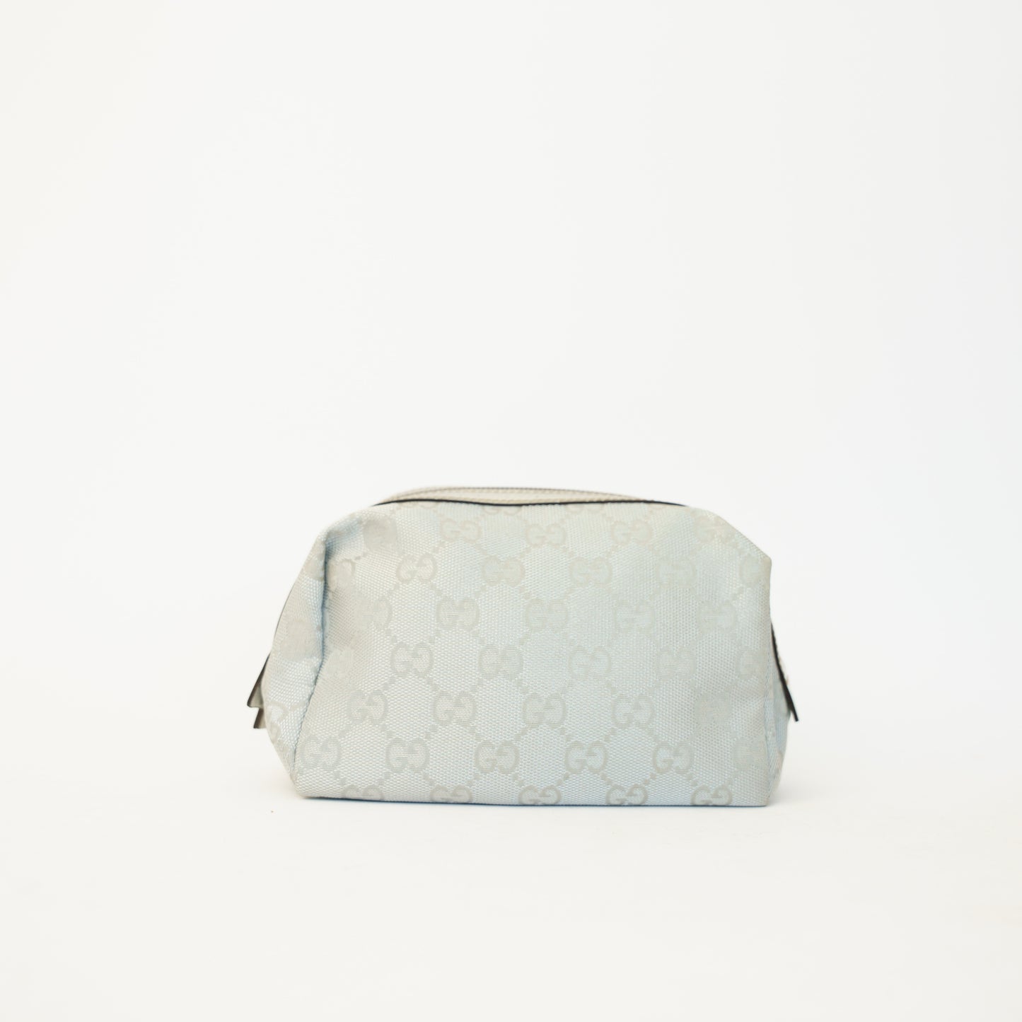 Gucci Cosmetic Makeup Pouch in Metallic Silver 090626G05