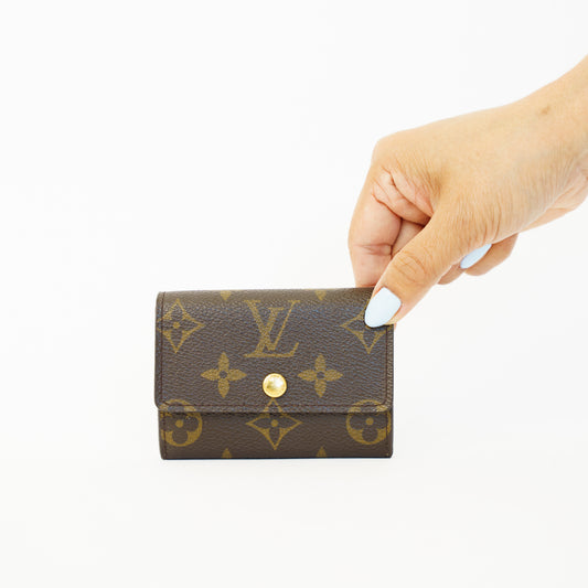 Louis Vuitton Porte Monnaie Plats Coin Purse Wallet in Monogram 090626S23