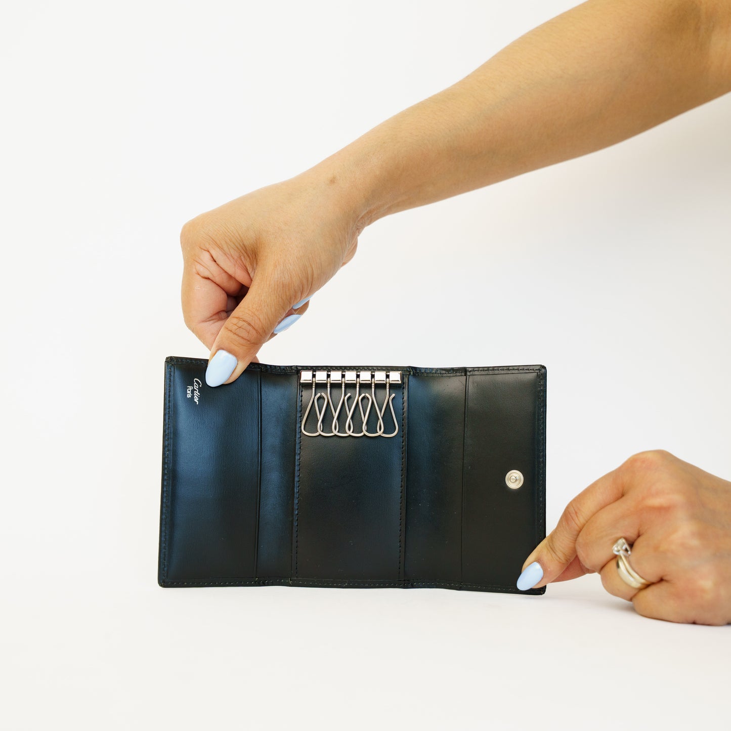 Cartier Black 6 Key Holder 090626S24