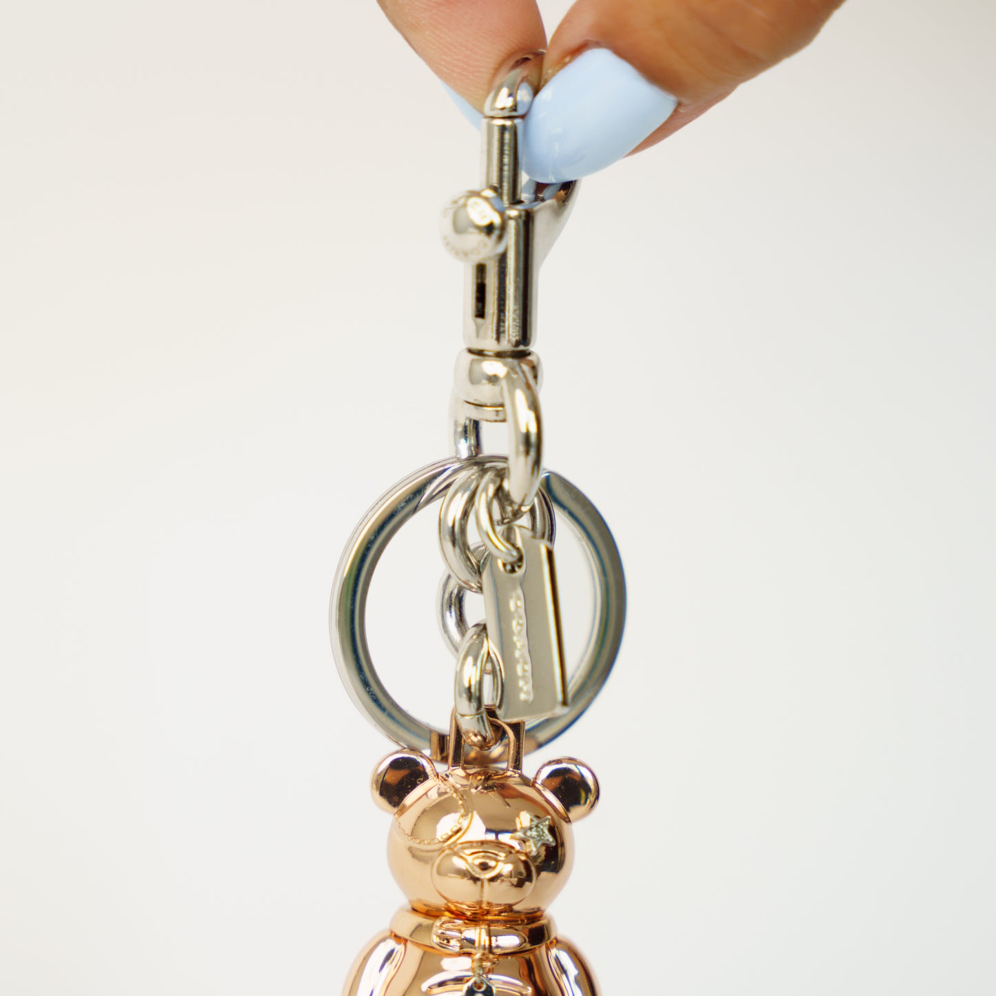 Coach Teddy Bear Bag Charm Rose Gold 090626T10