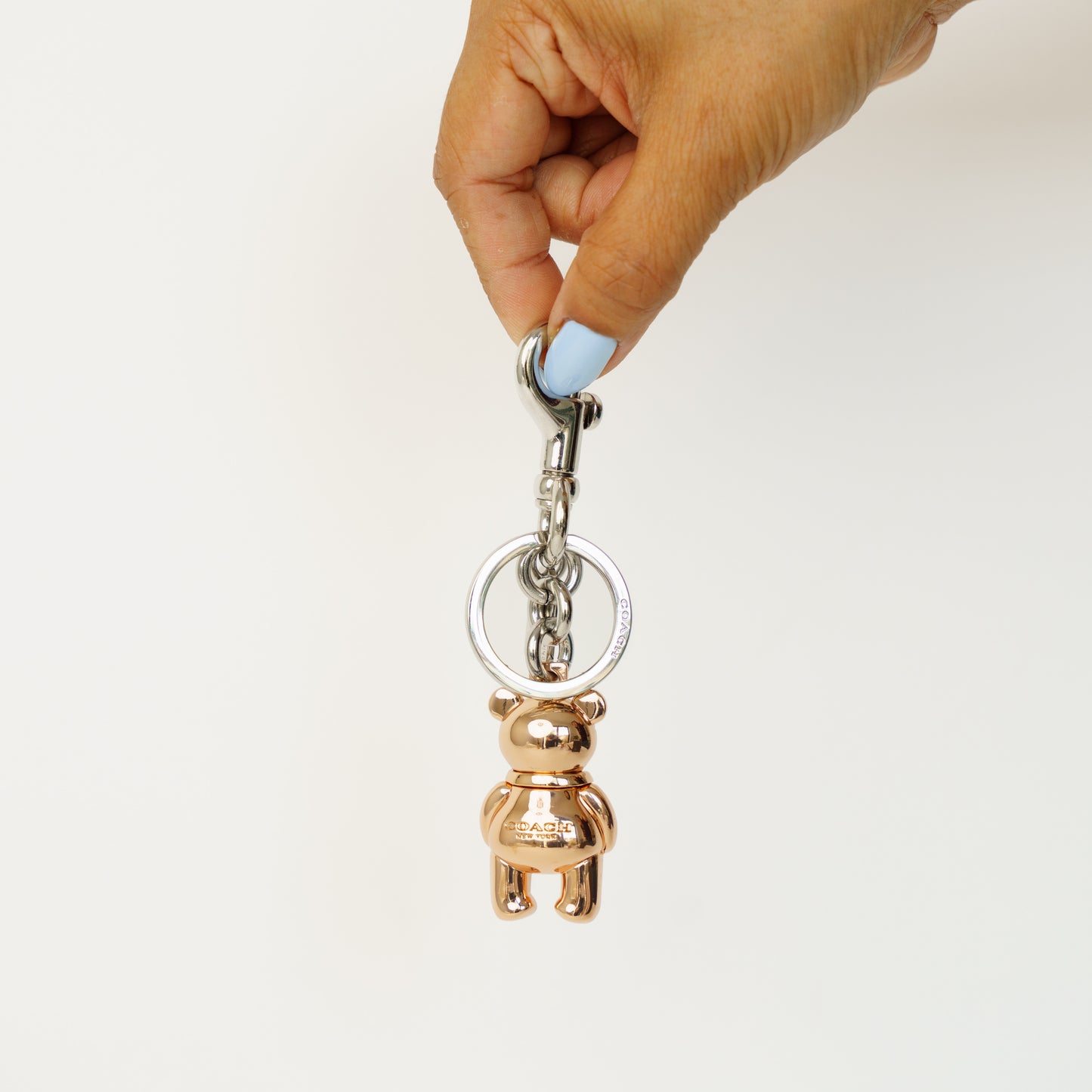 Coach Teddy Bear Bag Charm Rose Gold 090626T10
