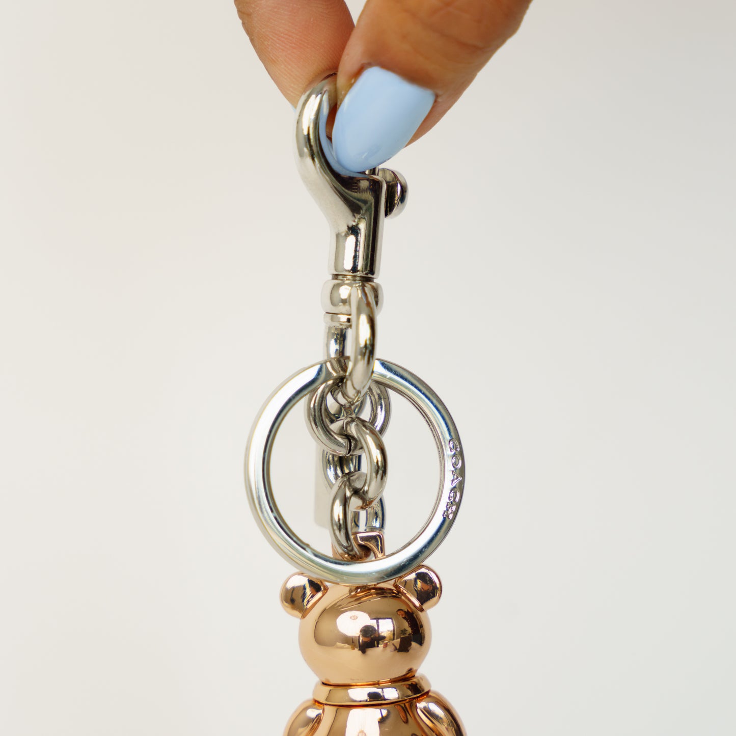 Coach Teddy Bear Bag Charm Rose Gold 090626T10