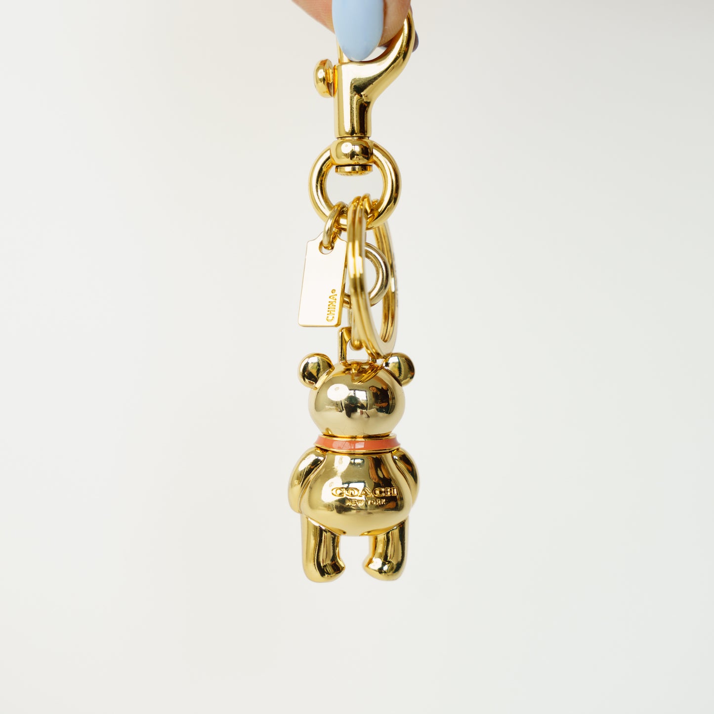 Coach Teddy Bear Bag Charm Yellow Gold 090626T13