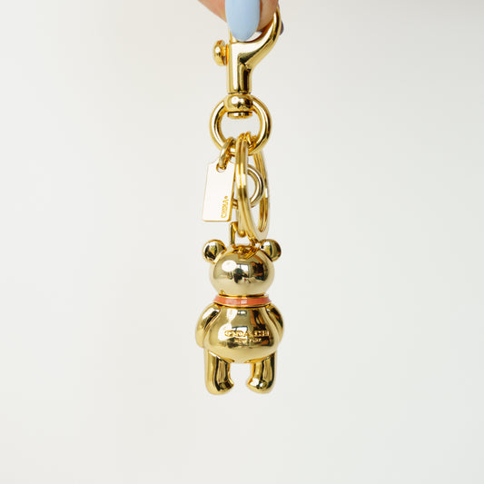 Coach Teddy Bear Bag Charm Yellow Gold 090626T13