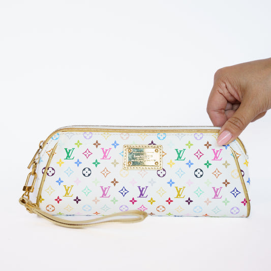Louis Vuitton Kate Clutch X Takashi Murakami in Multicolor Blanc 111225B27